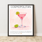 Cosmopolitan Cocktail Art Print Poster