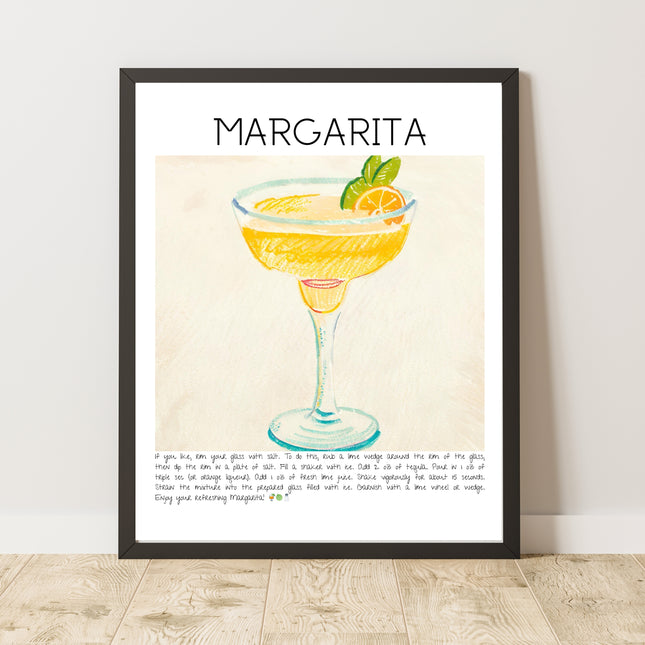 Margarita Cocktail Bar Dekor Art Print Poster