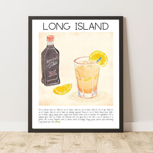 Long Island Cocktail Bar Dekor Art Print Poster