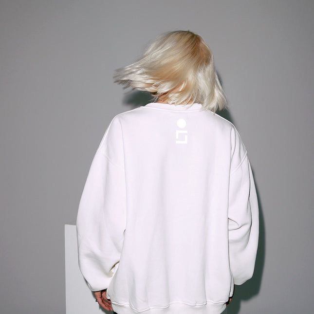 Basic Off White Oversize Sweatshirt