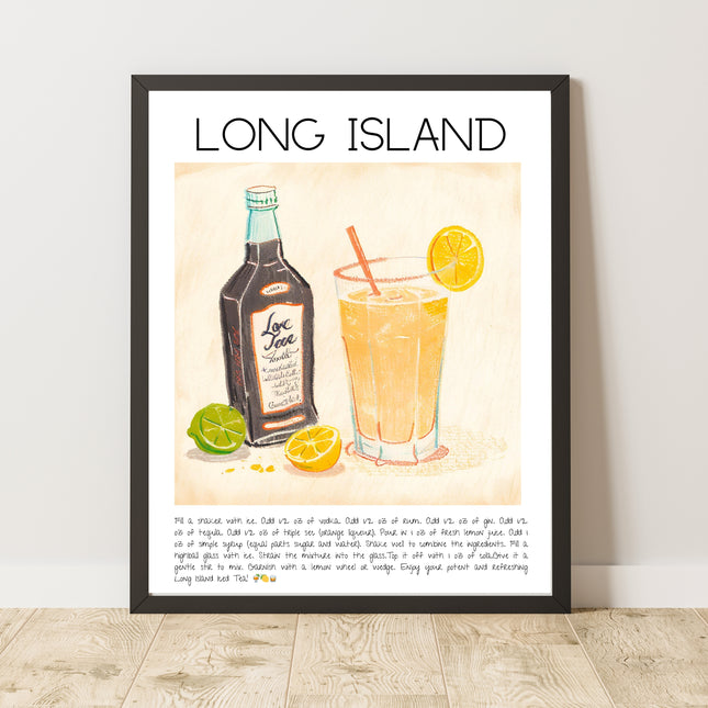 Long Island Cocktail Bar Dekor Art Print Poster
