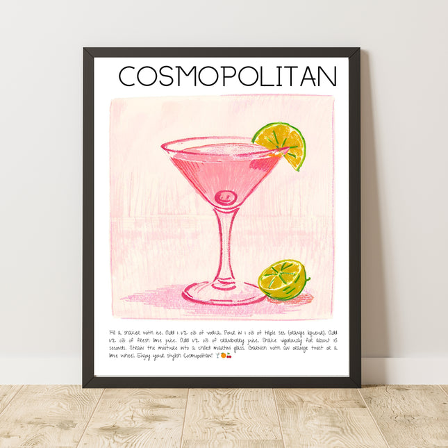 Cosmopolitan Cocktail Art Print Poster