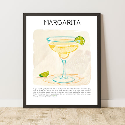 Margarita Cocktail Bar Dekor Art Print Poster