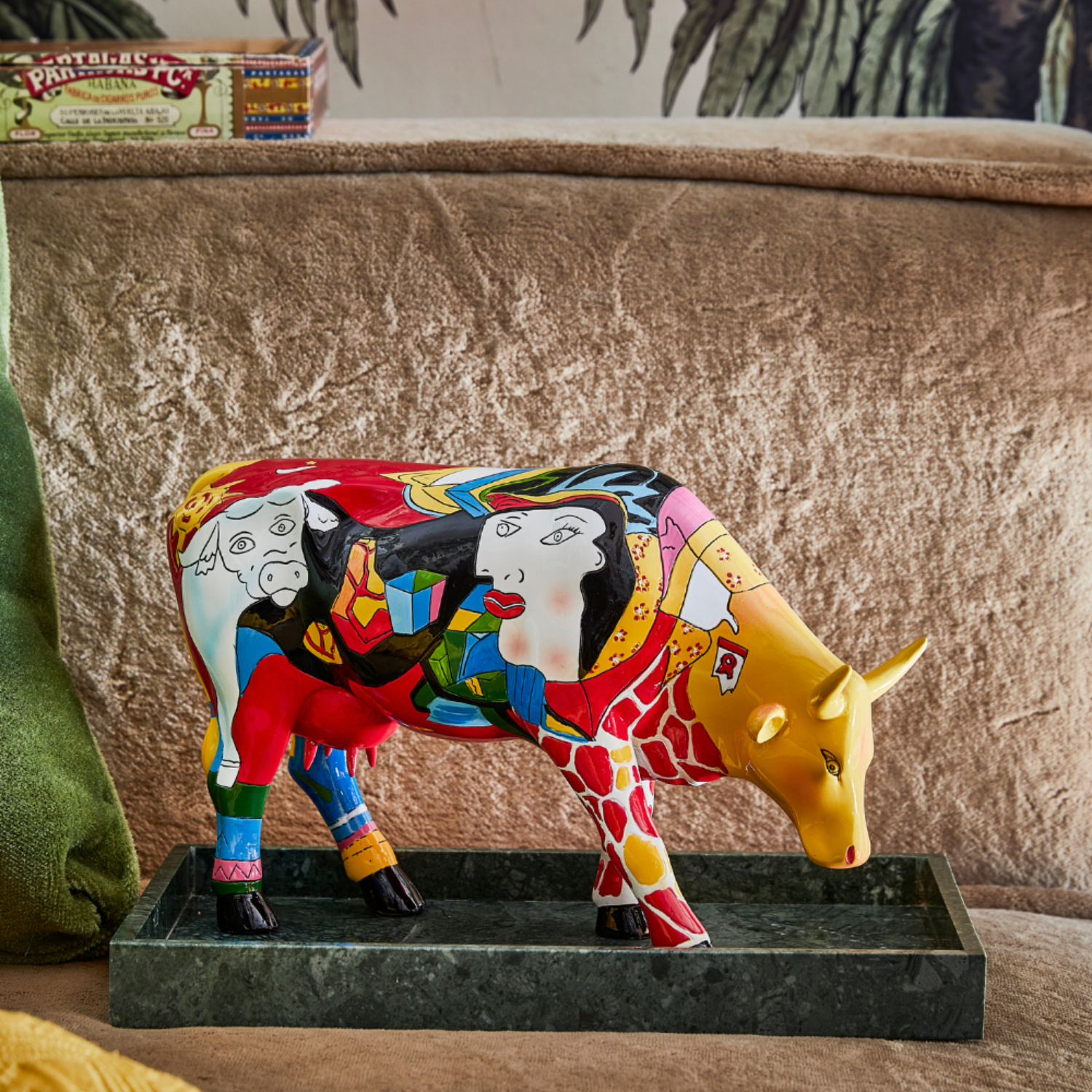 Picowso's African Period - Handmade Cow Figure