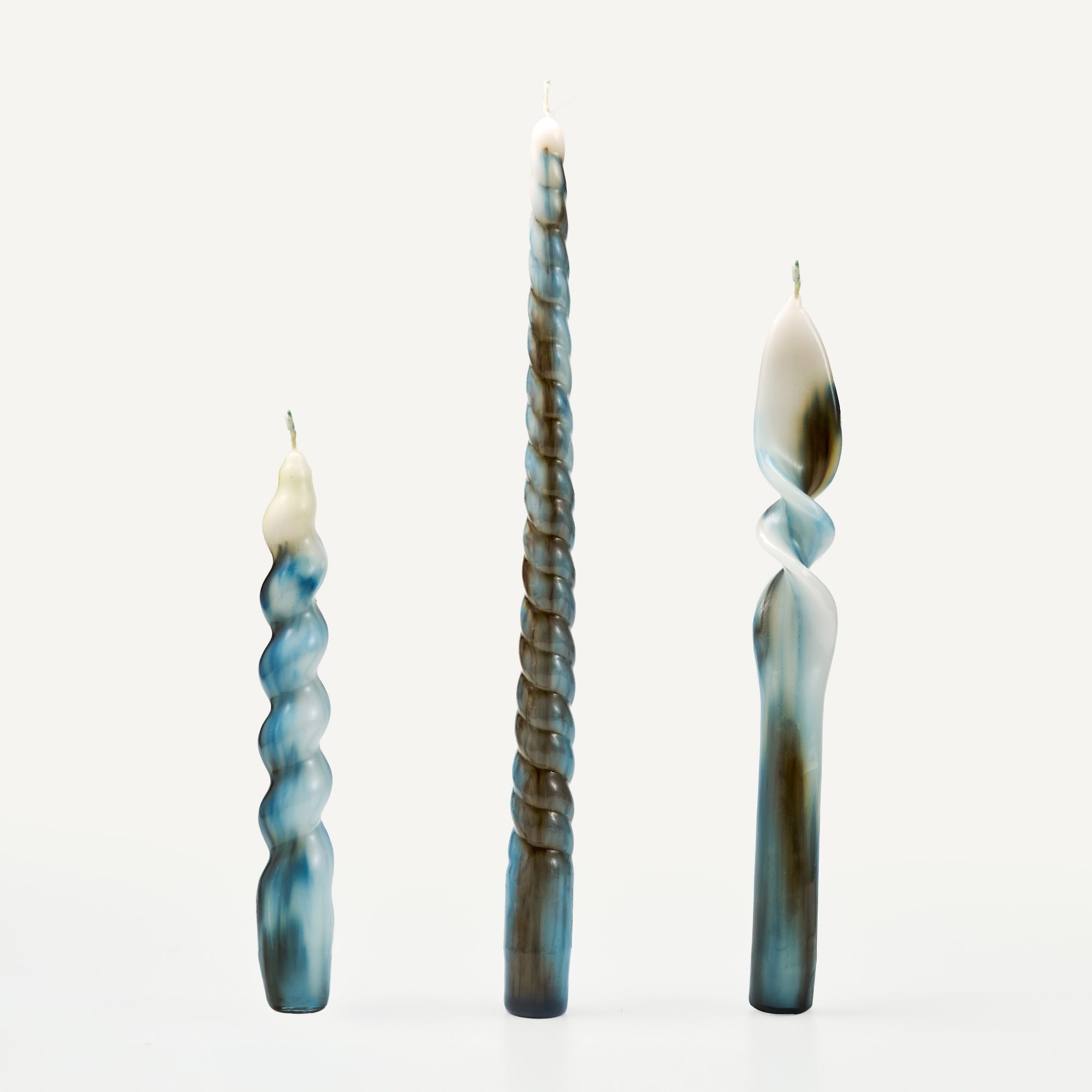 Ebruli 3'Lü Burgu Set Mum