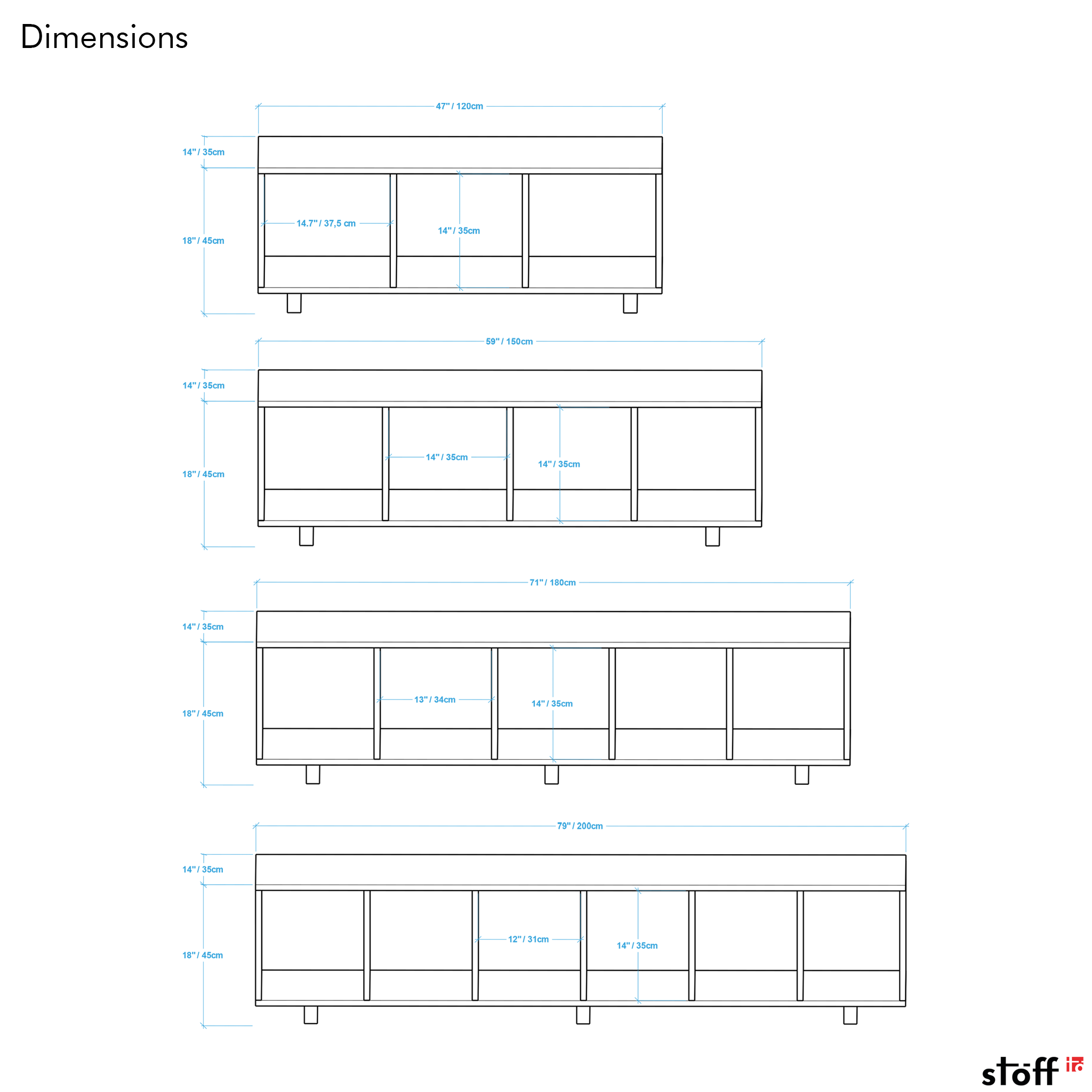 Solid Wood Open Shelving Unit & Bookcase