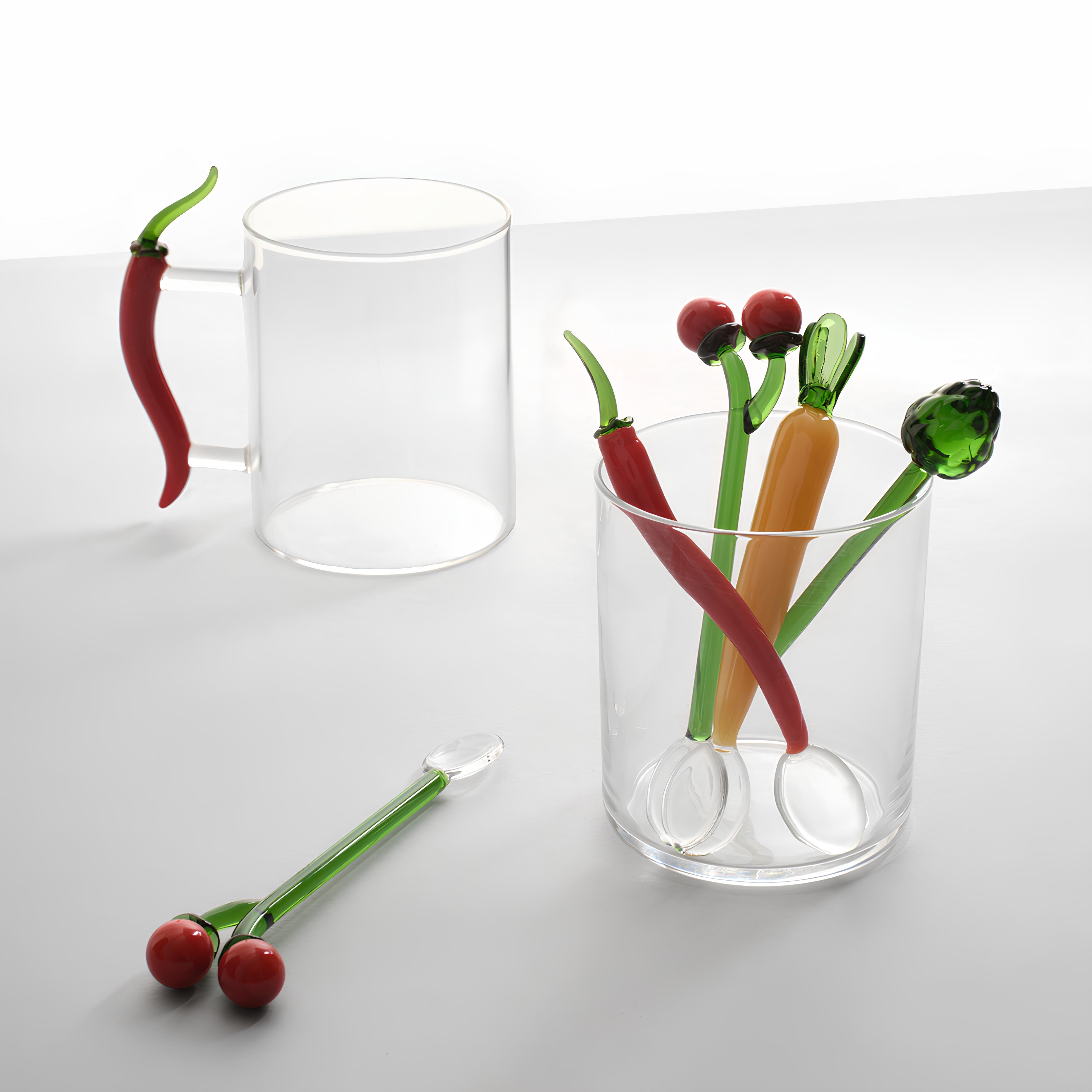 Acı Biber Figürlü Cam Kupa