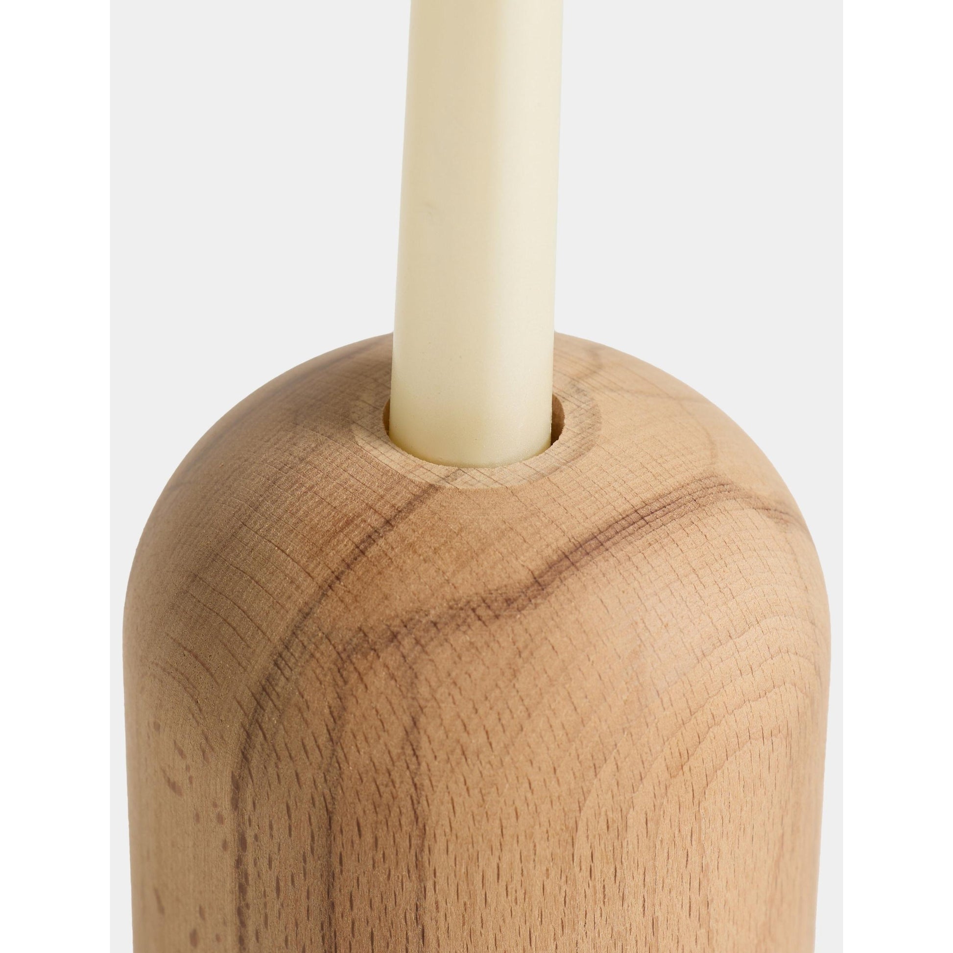 Ahşap Gövdeli Traverten Dekoratif Şamdan