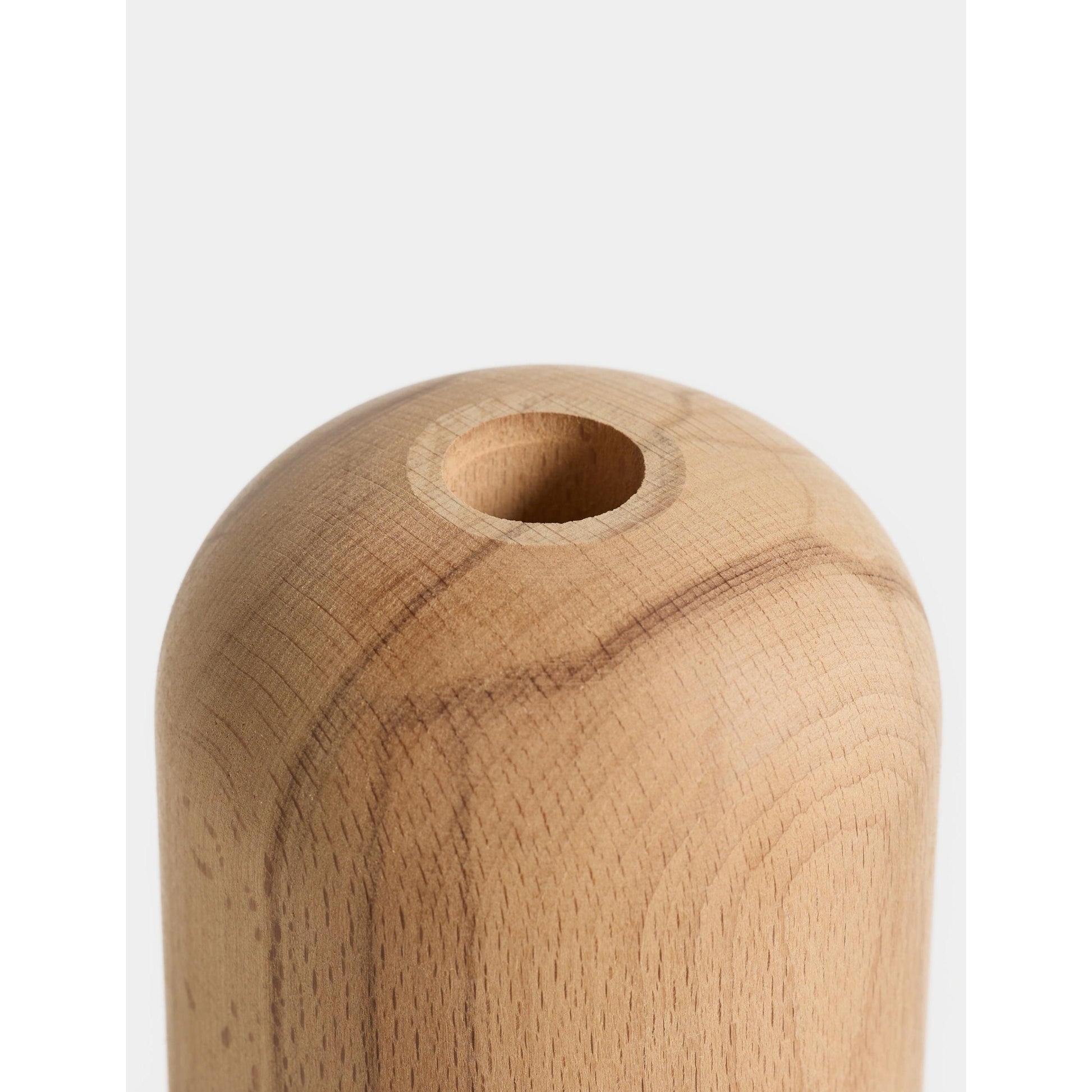 Ahşap Gövdeli Traverten Dekoratif Şamdan