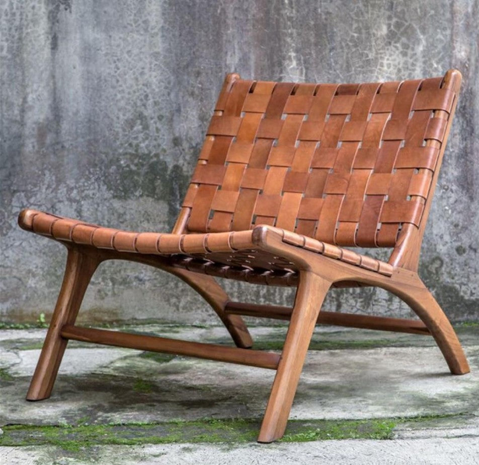 Ahşap Örgü Berjer Koltuk