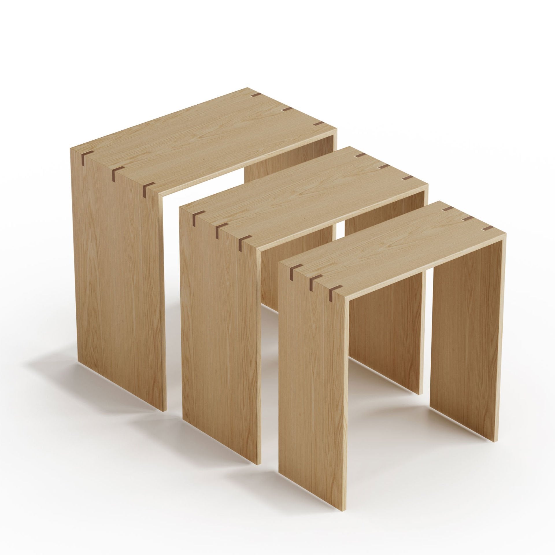 Ahşap Yan Sehpa - Kırlangıç Serisi, Meşe