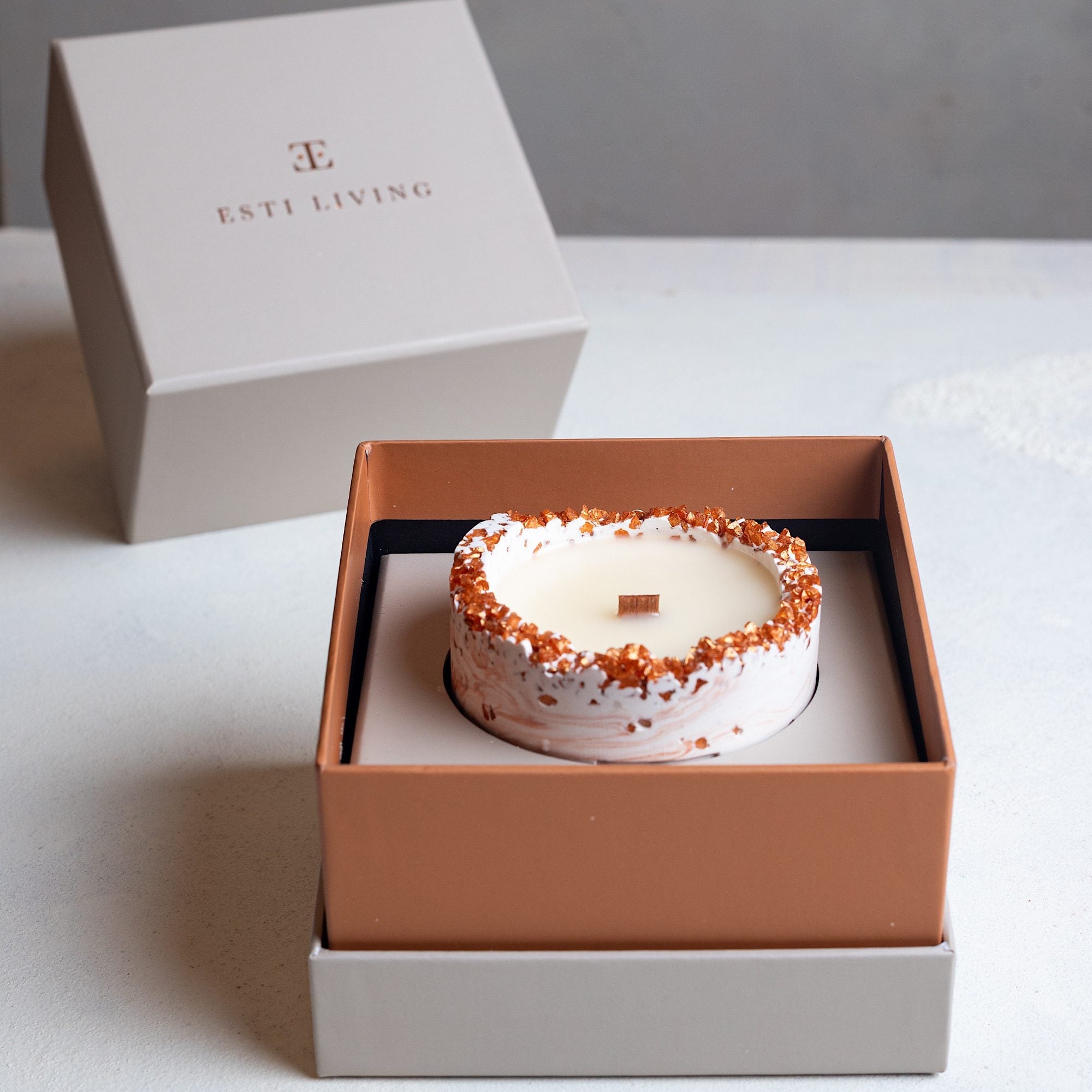 Antique Gold Taşlı - Küçük Mum (150G)