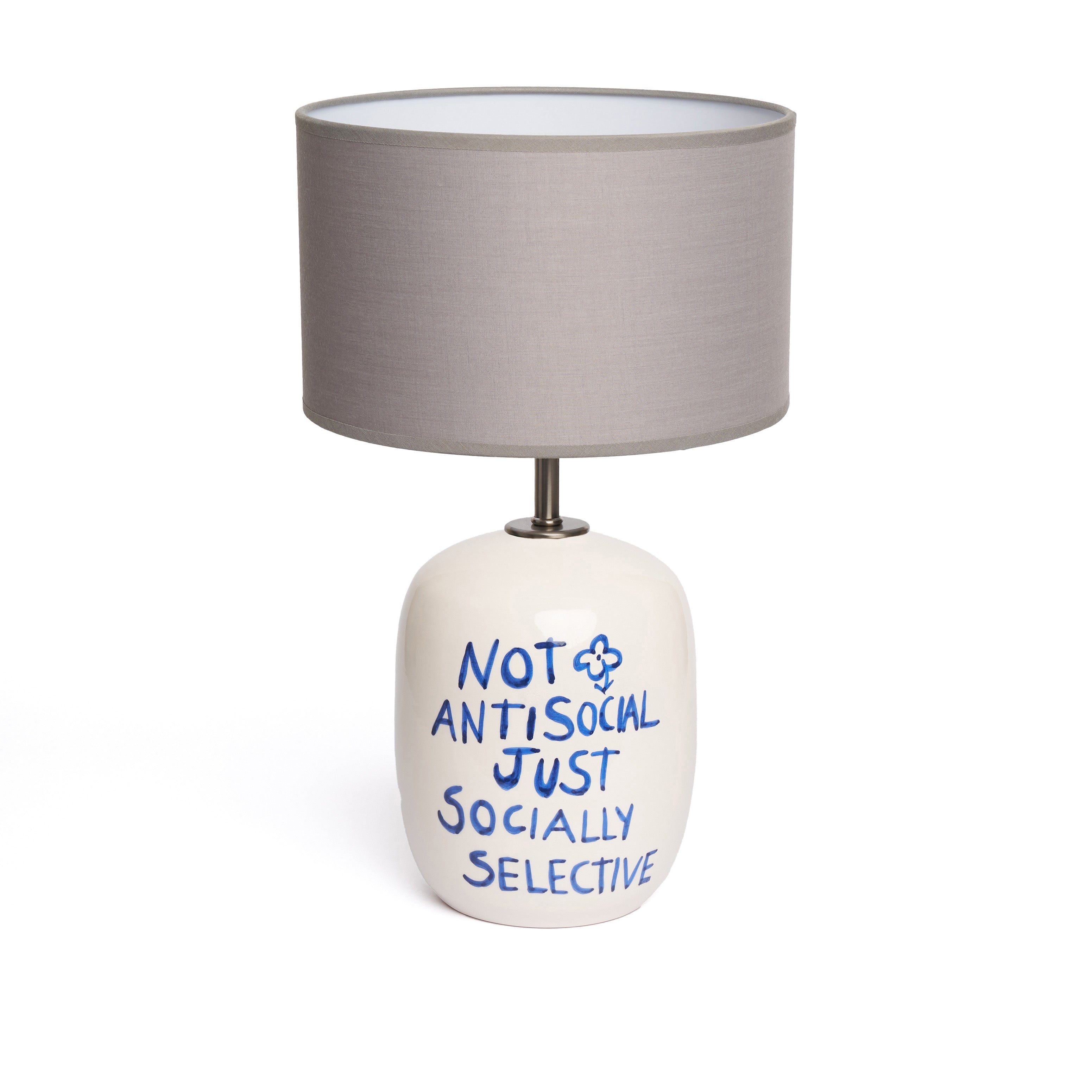 Antisocial Desenli Seramik Abajur