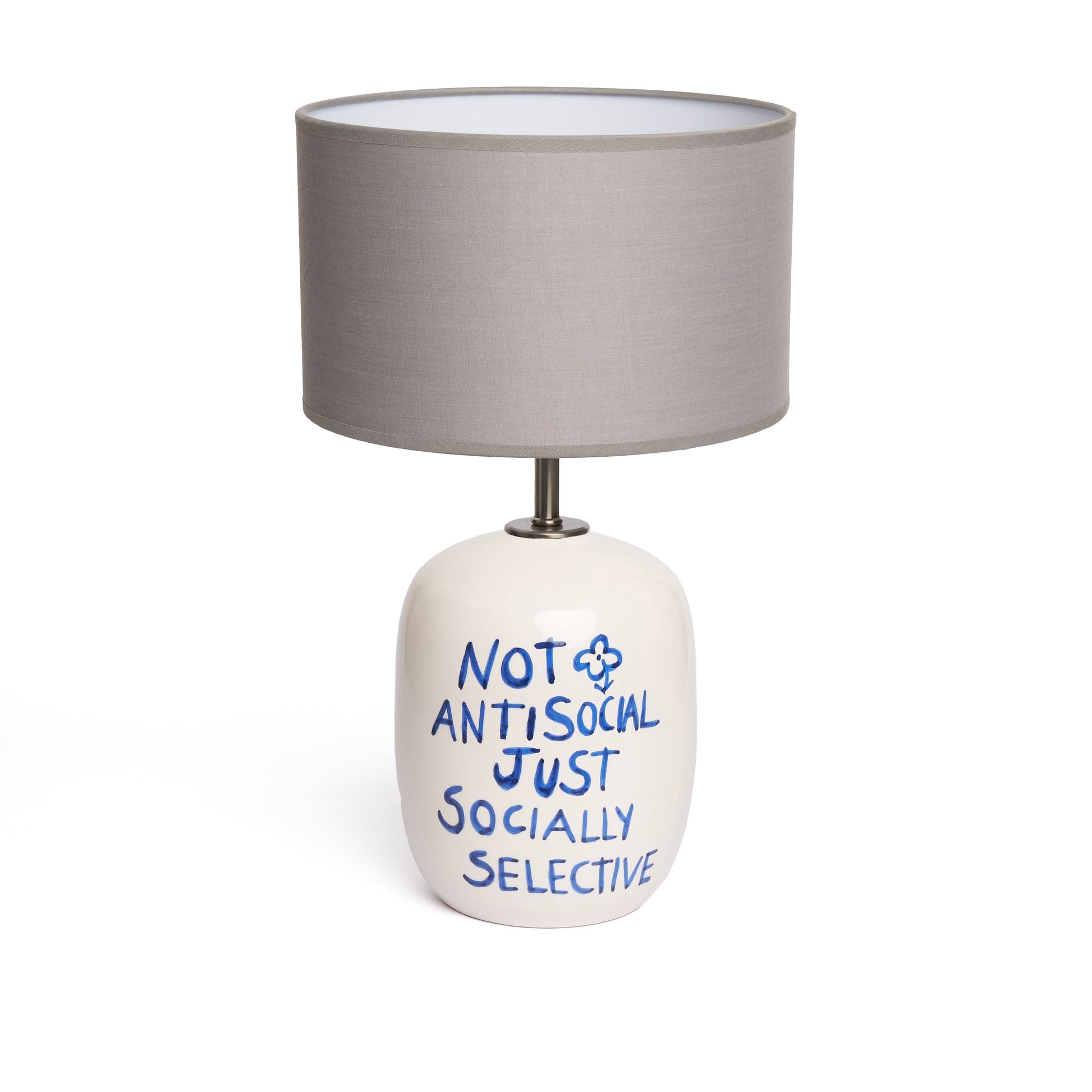 Antisocial Desenli Seramik Abajur