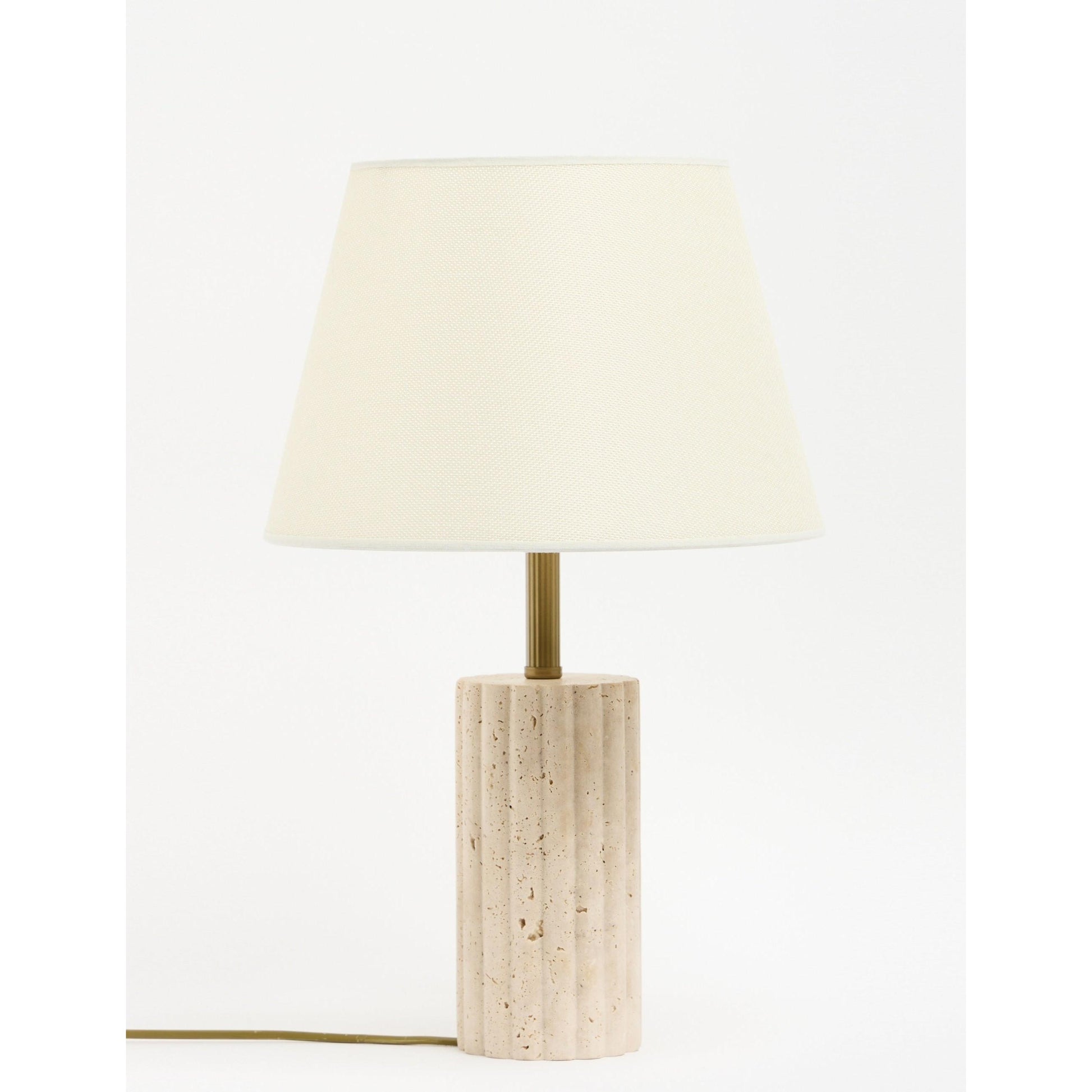 Astra Kumaş Şapkalı Traverten Abajur