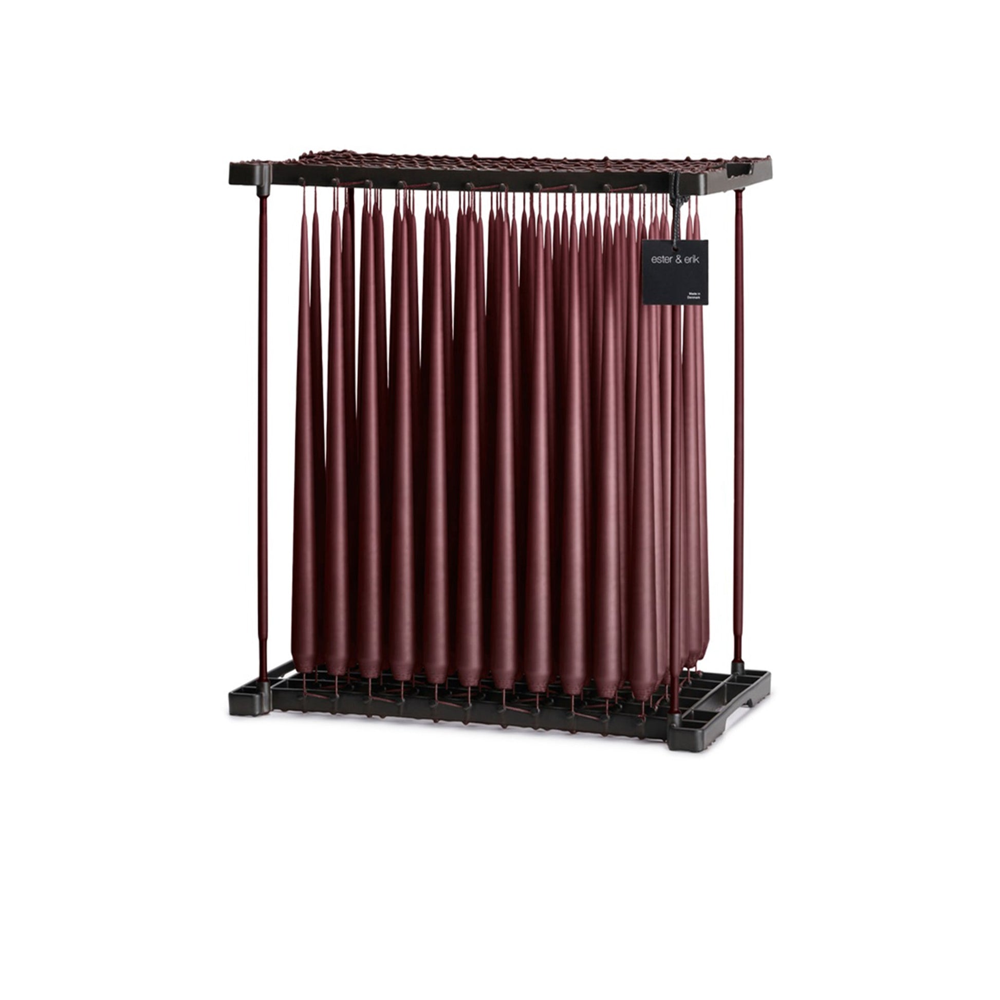 Aubergine Kokusuz 2'Li Uzun Konik Mum 42 Cm