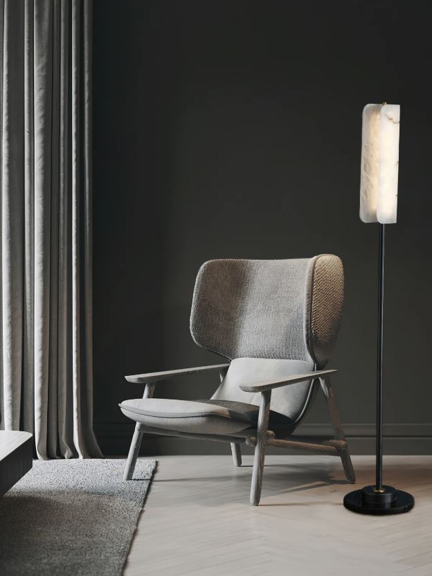 Aura Mermer Led Lambader-Lambader-Tarz Aydınlatma-NowShopFun