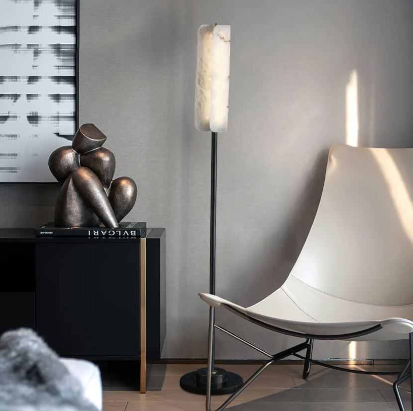 Aura Mermer Led Lambader-Lambader-Tarz Aydınlatma-NowShopFun