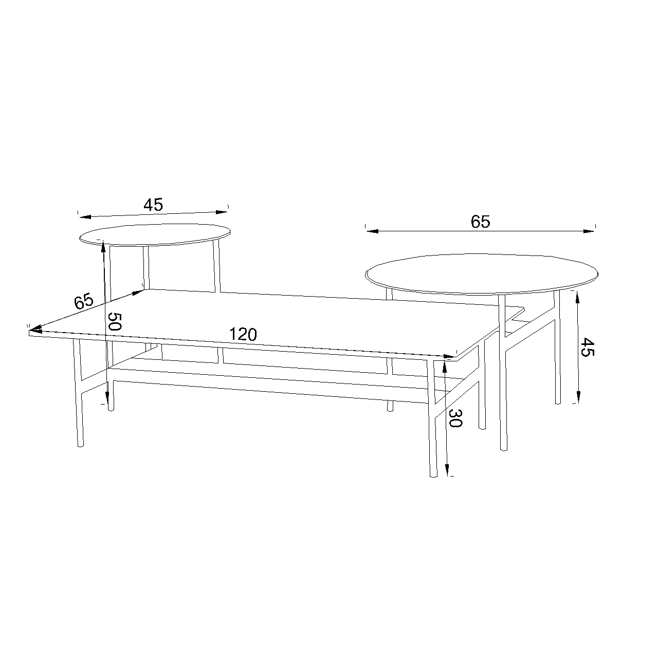 Paris Coffee Table Set