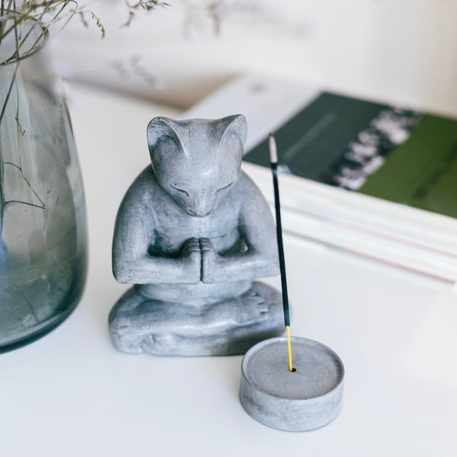 Beton Meditasyon Kedi Tütsülük-Tütsülük-Jomo Tasarım-NowShopFun