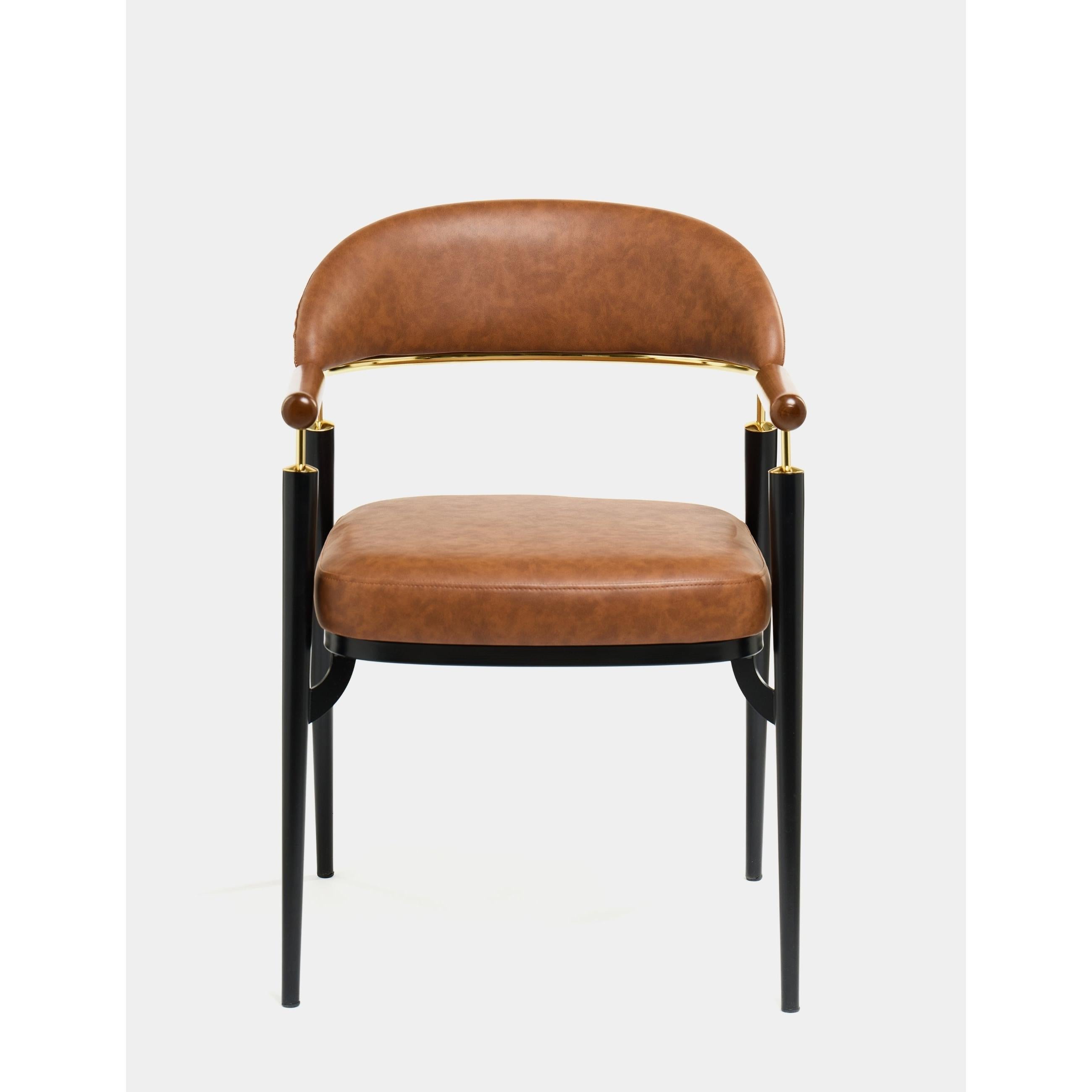 Bjorn Deri Döşeme Yemek Odası Sandalyesi