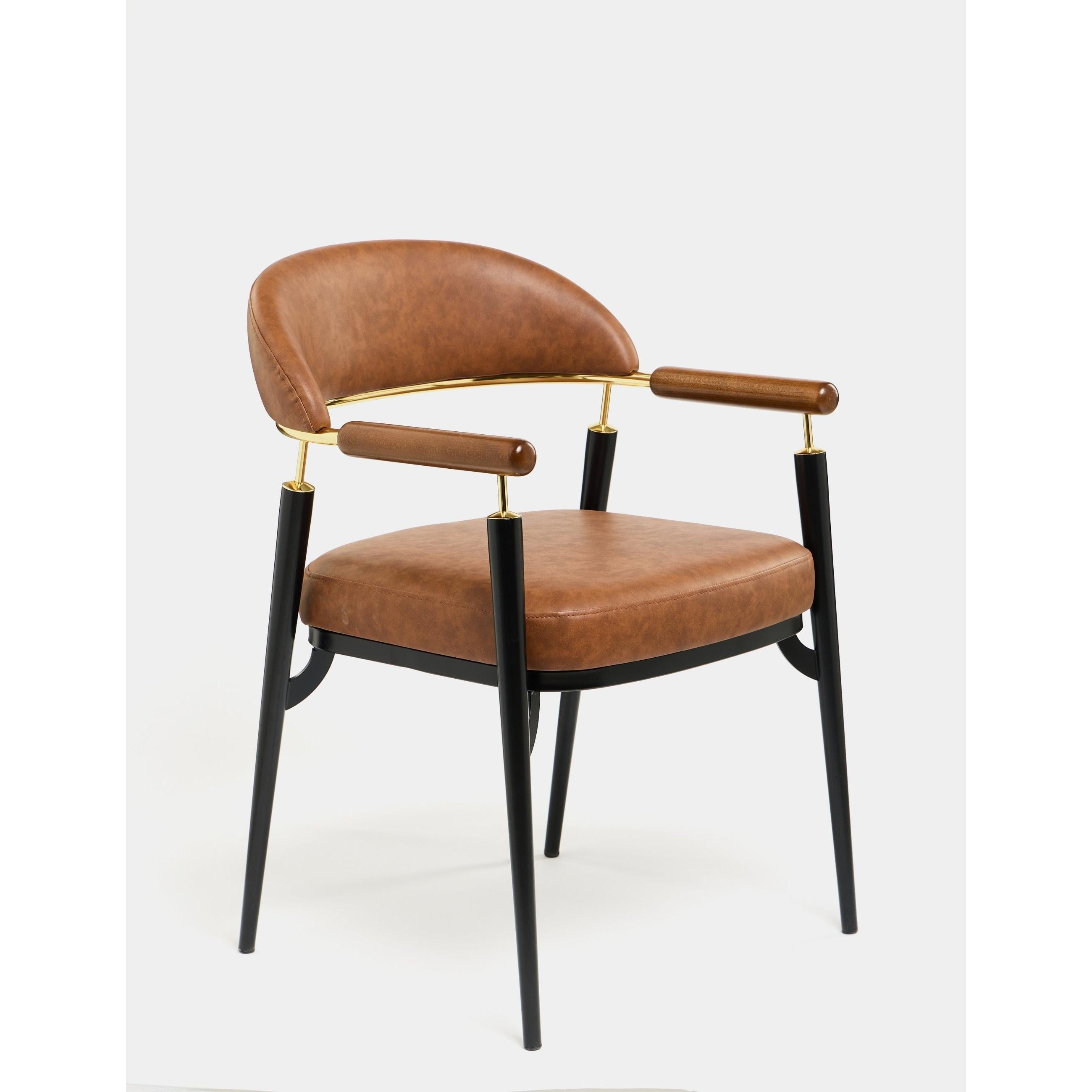 Bjorn Deri Döşeme Yemek Odası Sandalyesi