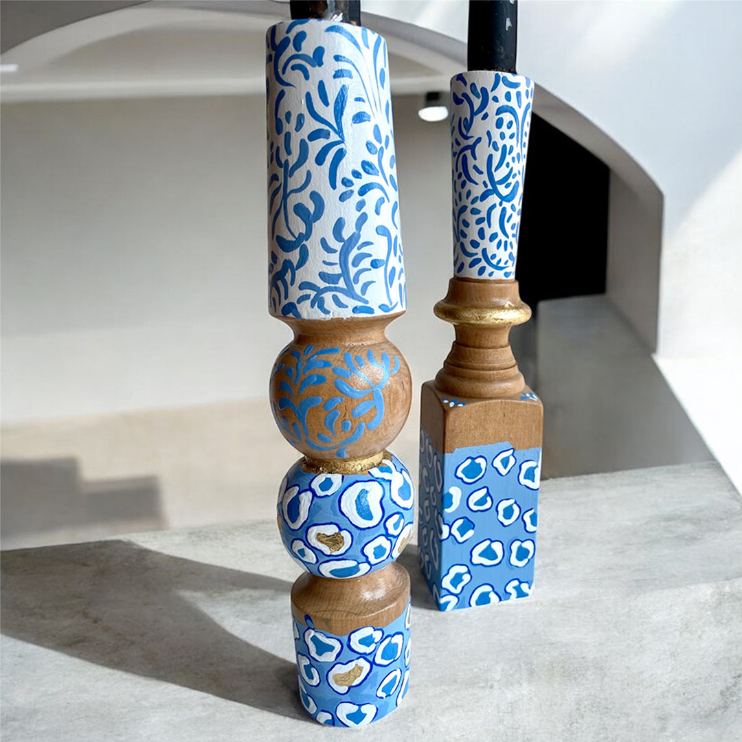 Bleu Blanc İkili Şamdan-Şamdan-Ecle.co-NowShopFun