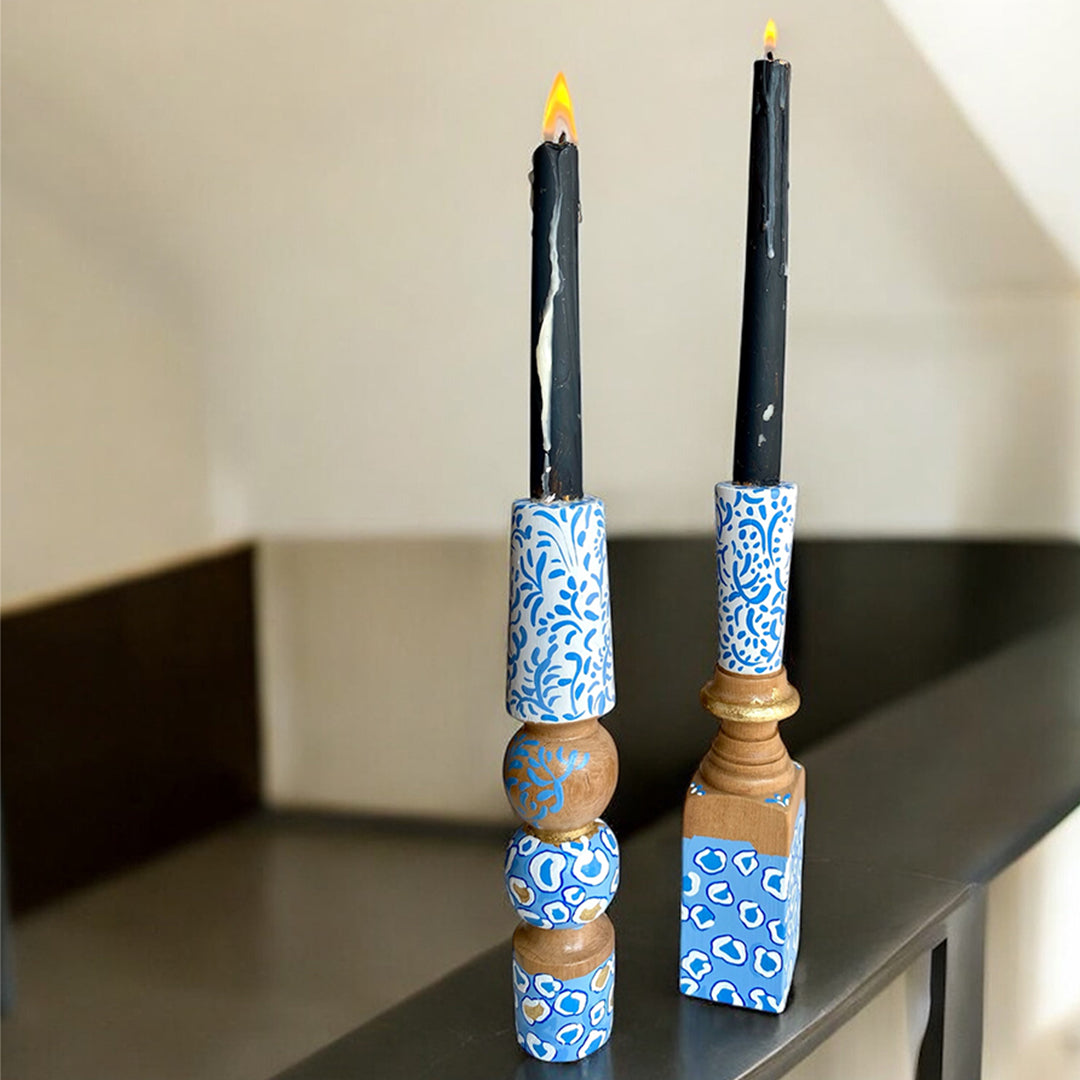 Bleu Blanc İkili Şamdan-Şamdan-Ecle.co-NowShopFun