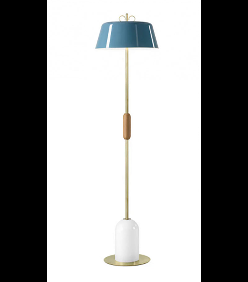 Bonton Lambader 3l Açik Mavi̇-Natural Gold Ø40x155 Cm E27 Led 3x15w