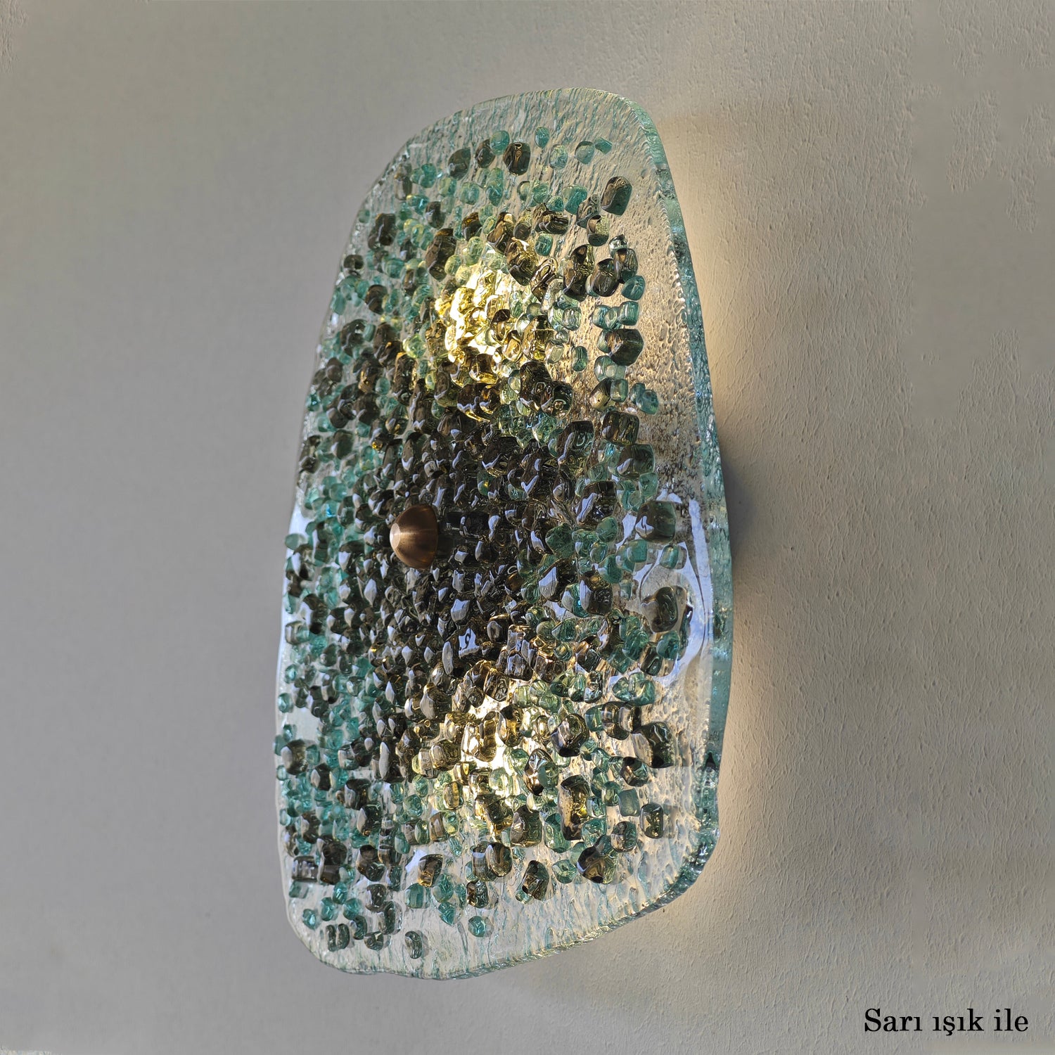 Brera 2 El Yapımı Cam Aplik Yeşil