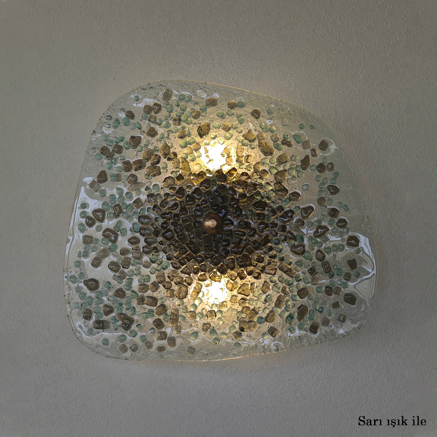 Brera 2 El Yapımı Cam Aplik Yeşil