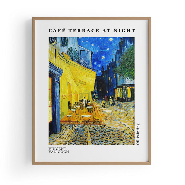 Café Terrace At Night | Vincent Van Gogh Baskı-Baskı-ODA.products-30x40 cm-Ahşap Çerçeve-NowShopFun