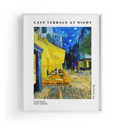 Café Terrace At Night | Vincent Van Gogh Baskı-Baskı-ODA.products-30x40 cm-Beyaz Çerçeve-NowShopFun