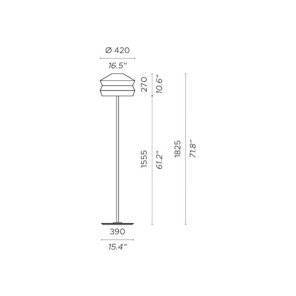 Calypso Antigua Diş Mekan Lambader 1l Mat Si̇Yah Ø40x182 Cm E27