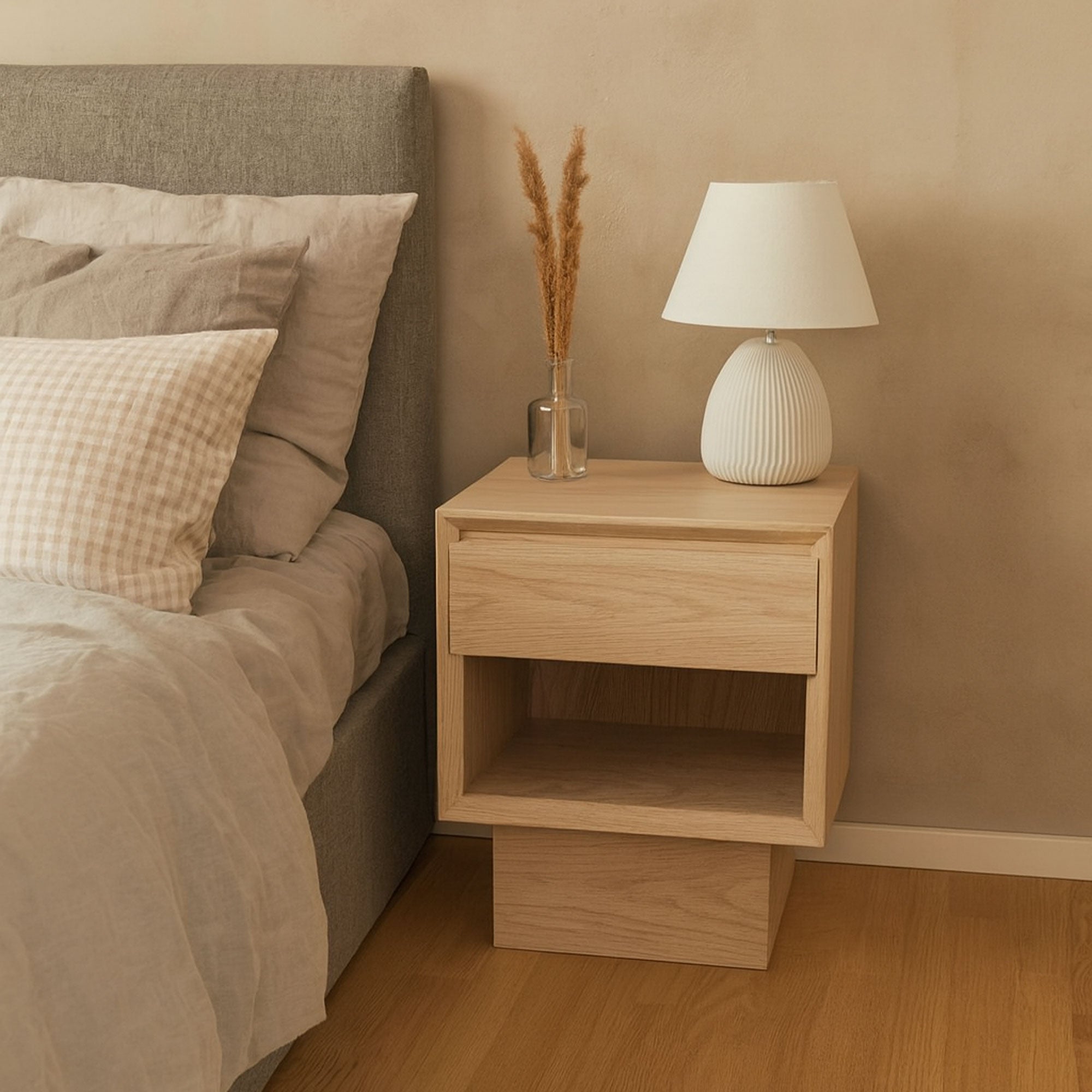 Beam Nightstand, Oak