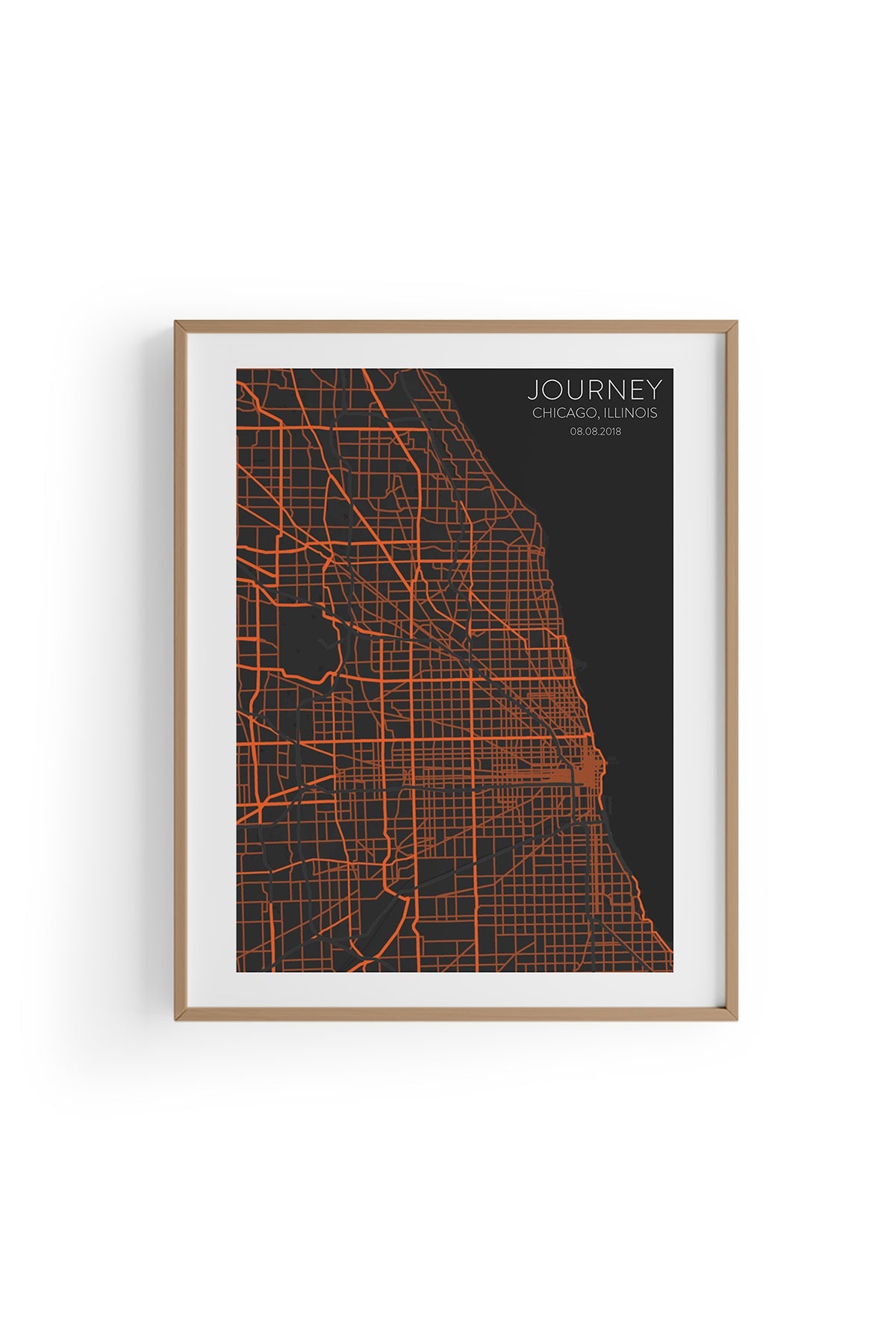 Chicago Şehir Haritası Poster