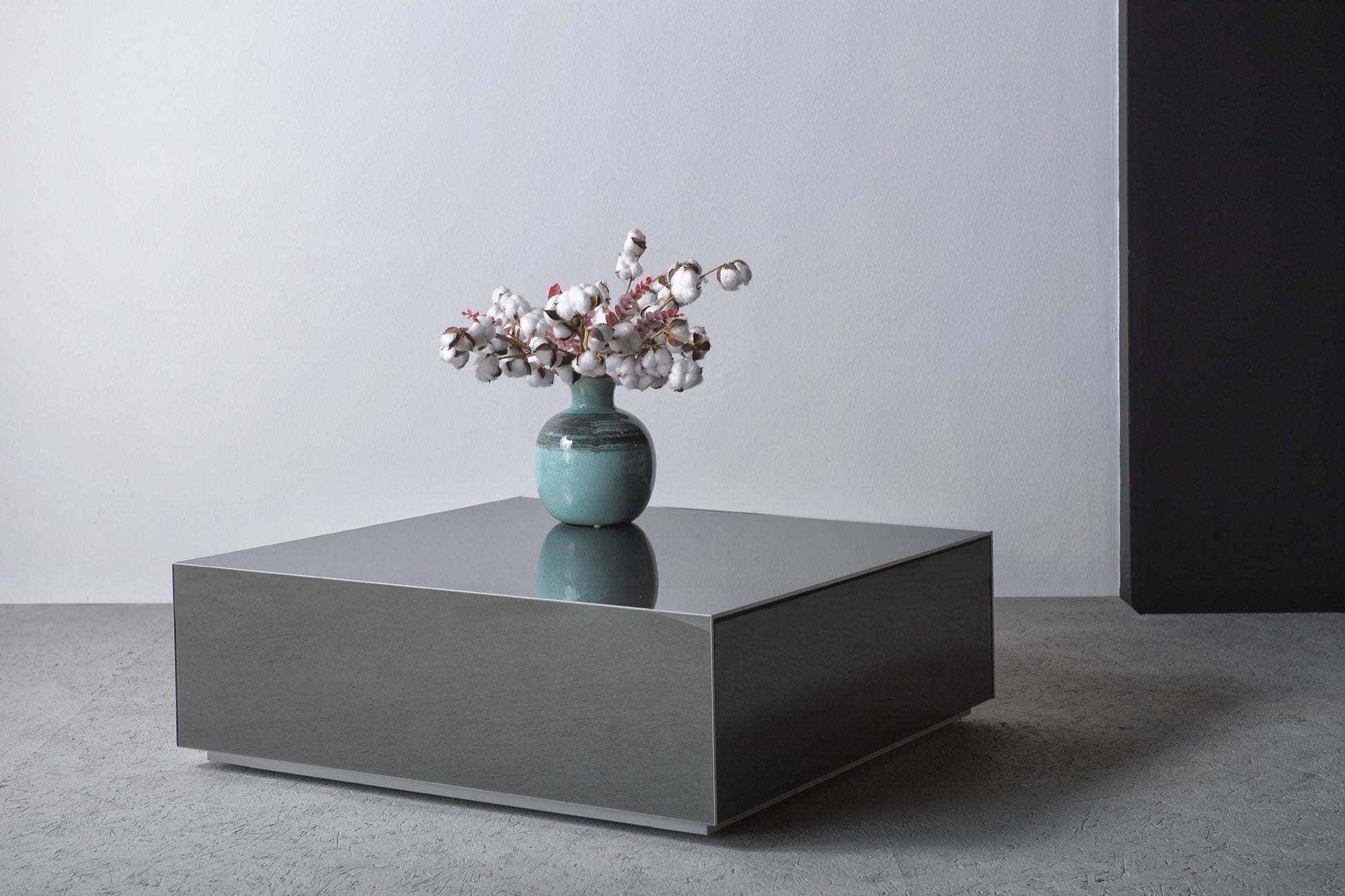 Cloud Sehpa | Çekmeceli Cam Orta Sehpa