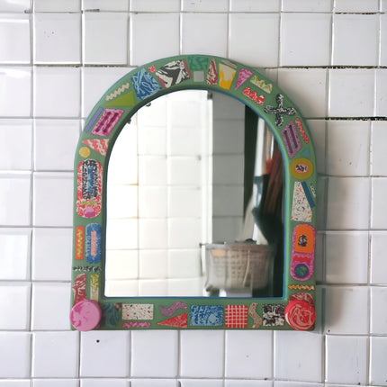 Çok Renkli Oval Ayna No. 22-Ayna-Tehanu Terrazzo-NowShopFun