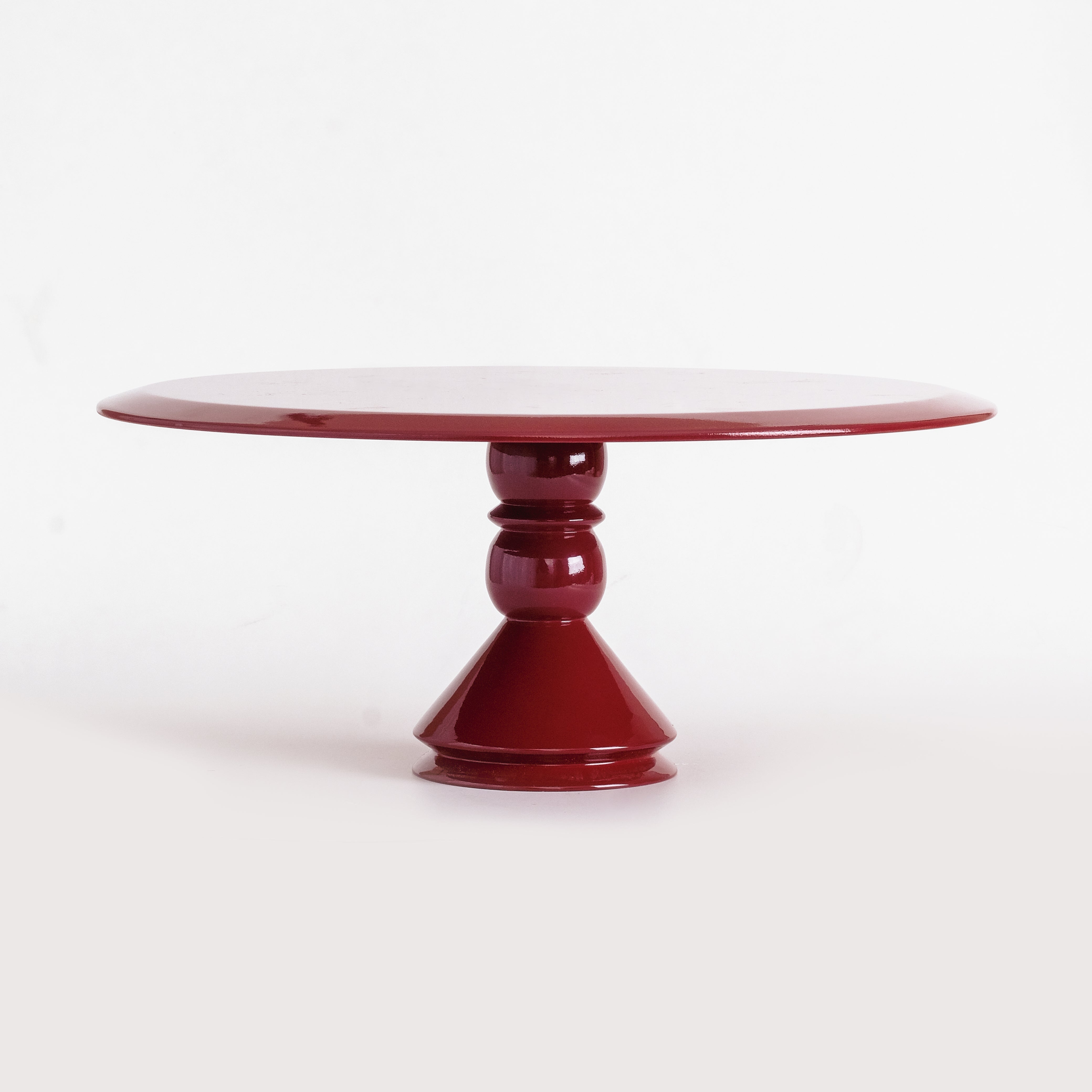CRESCENDO CAKE STAND - Large, Dark Red