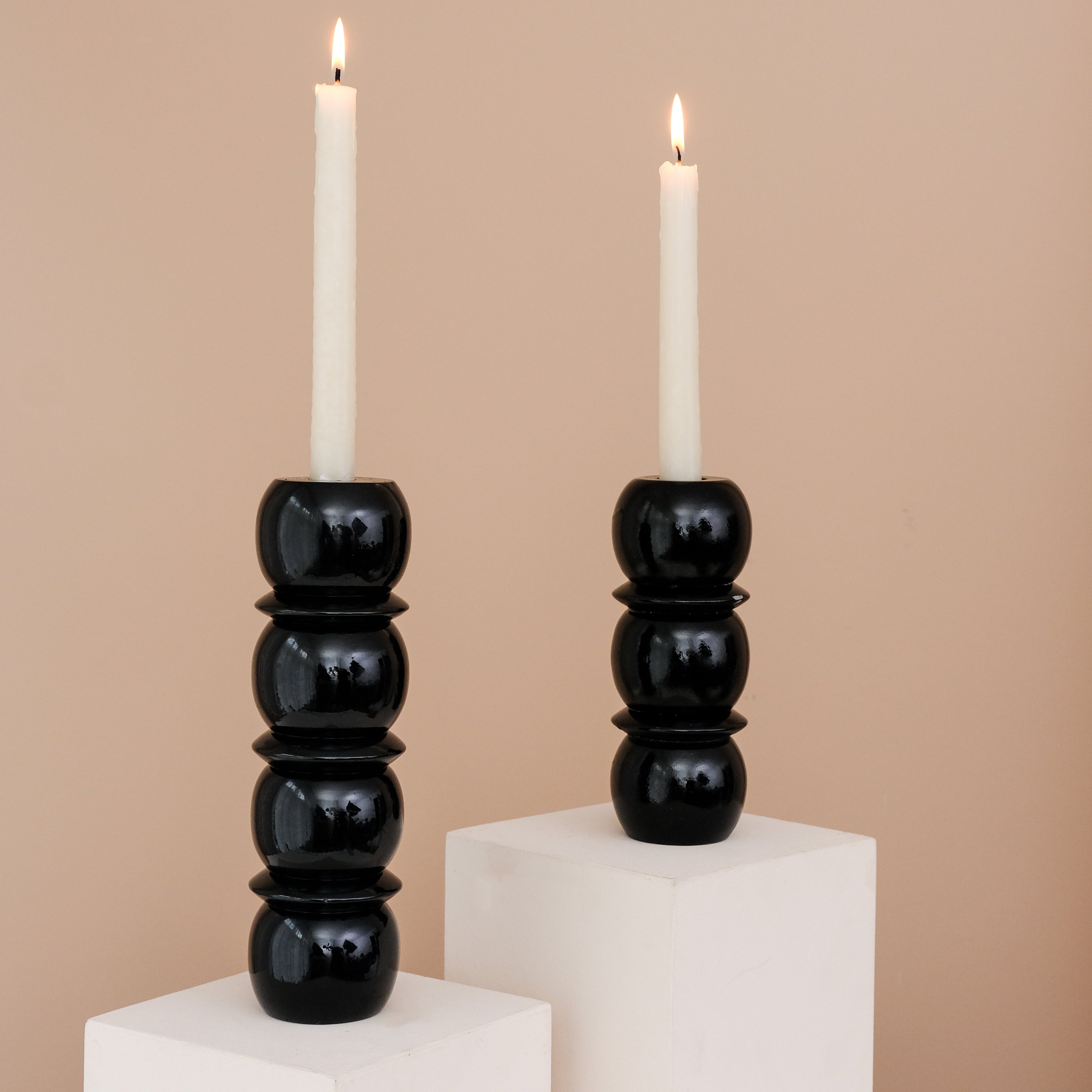 CRESCENDO CANDLE HOLDER - Large Black