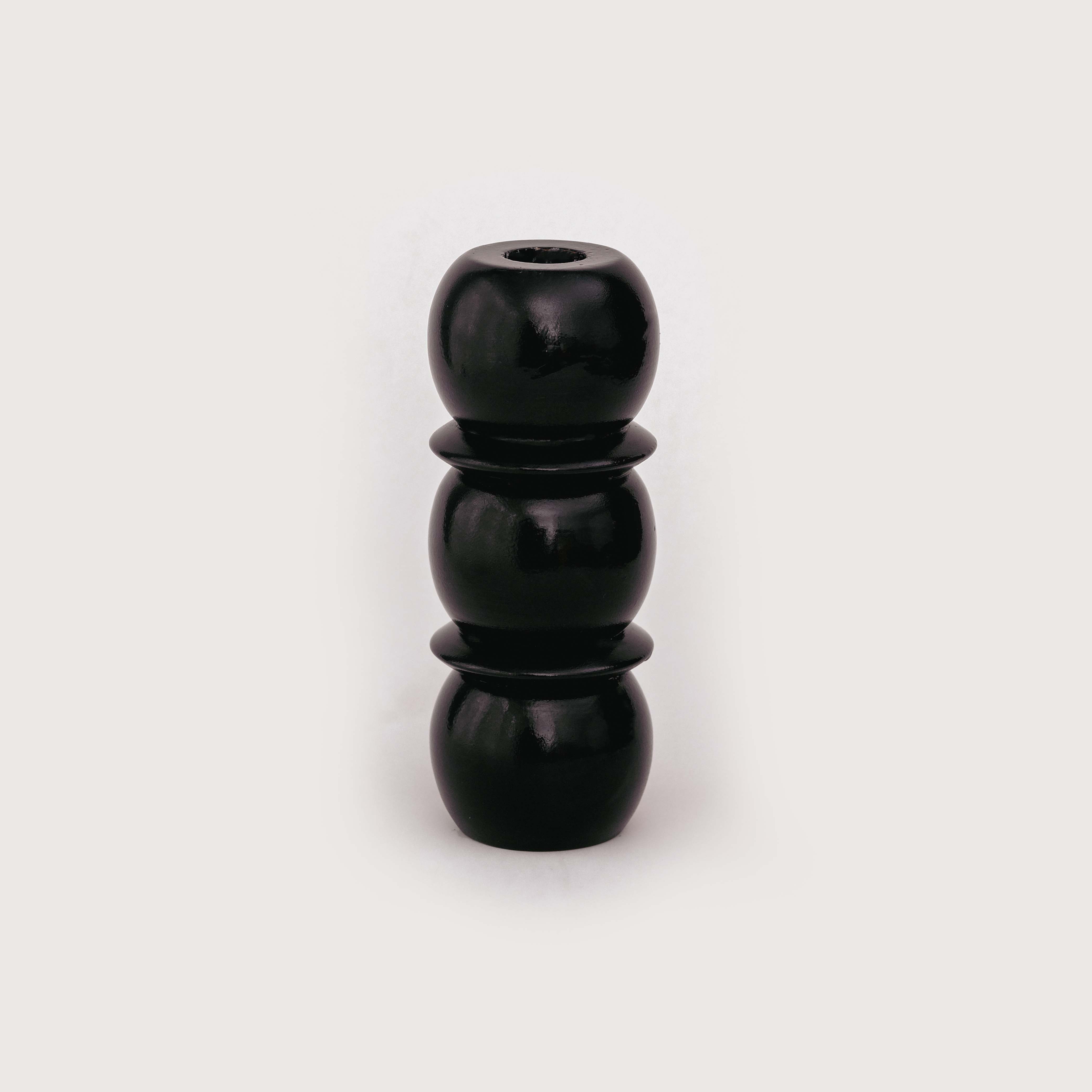 CRESCENDO CANDLE HOLDER - Small Black