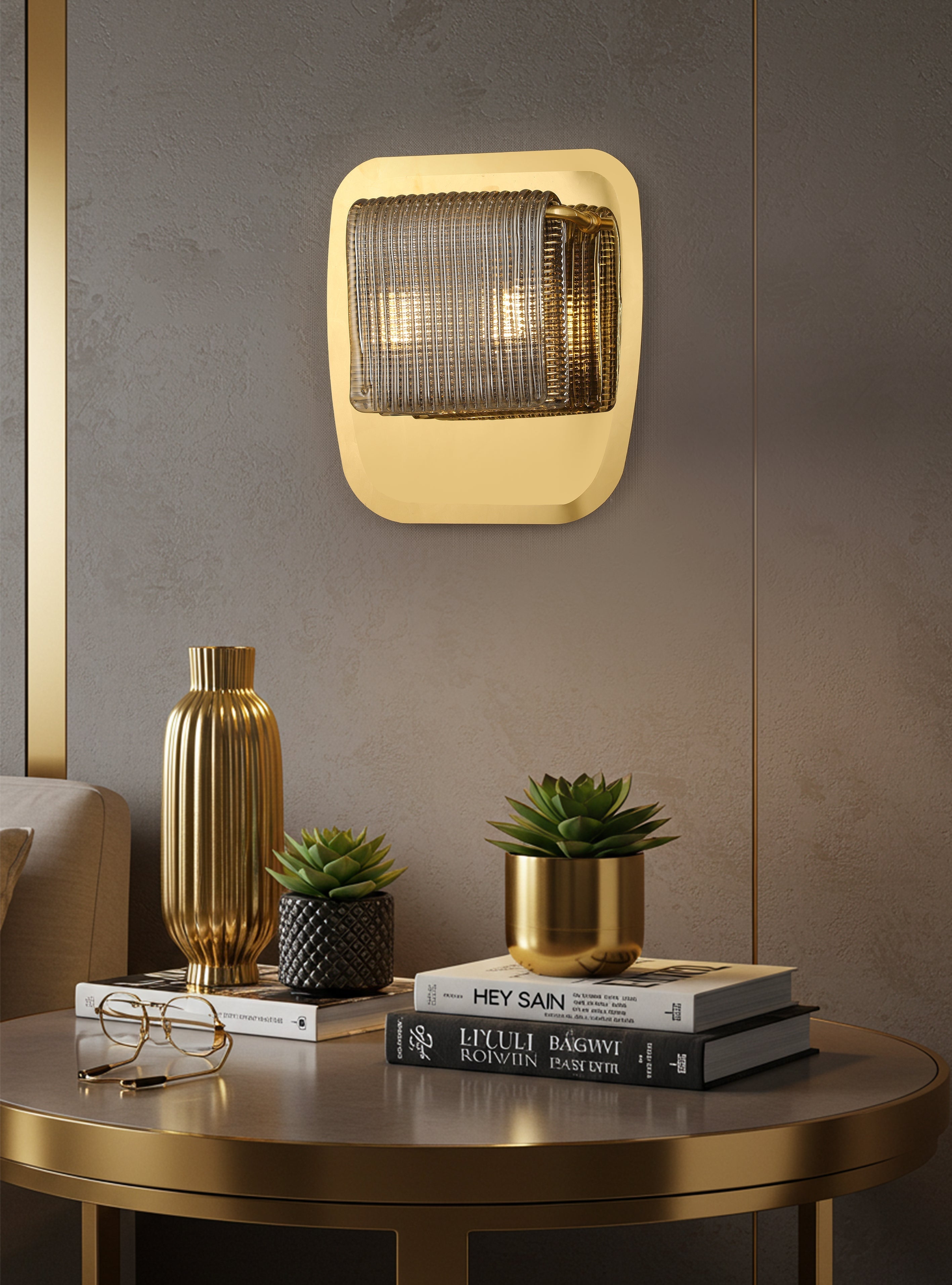 Daisy Kesik Füme Cam Aplik