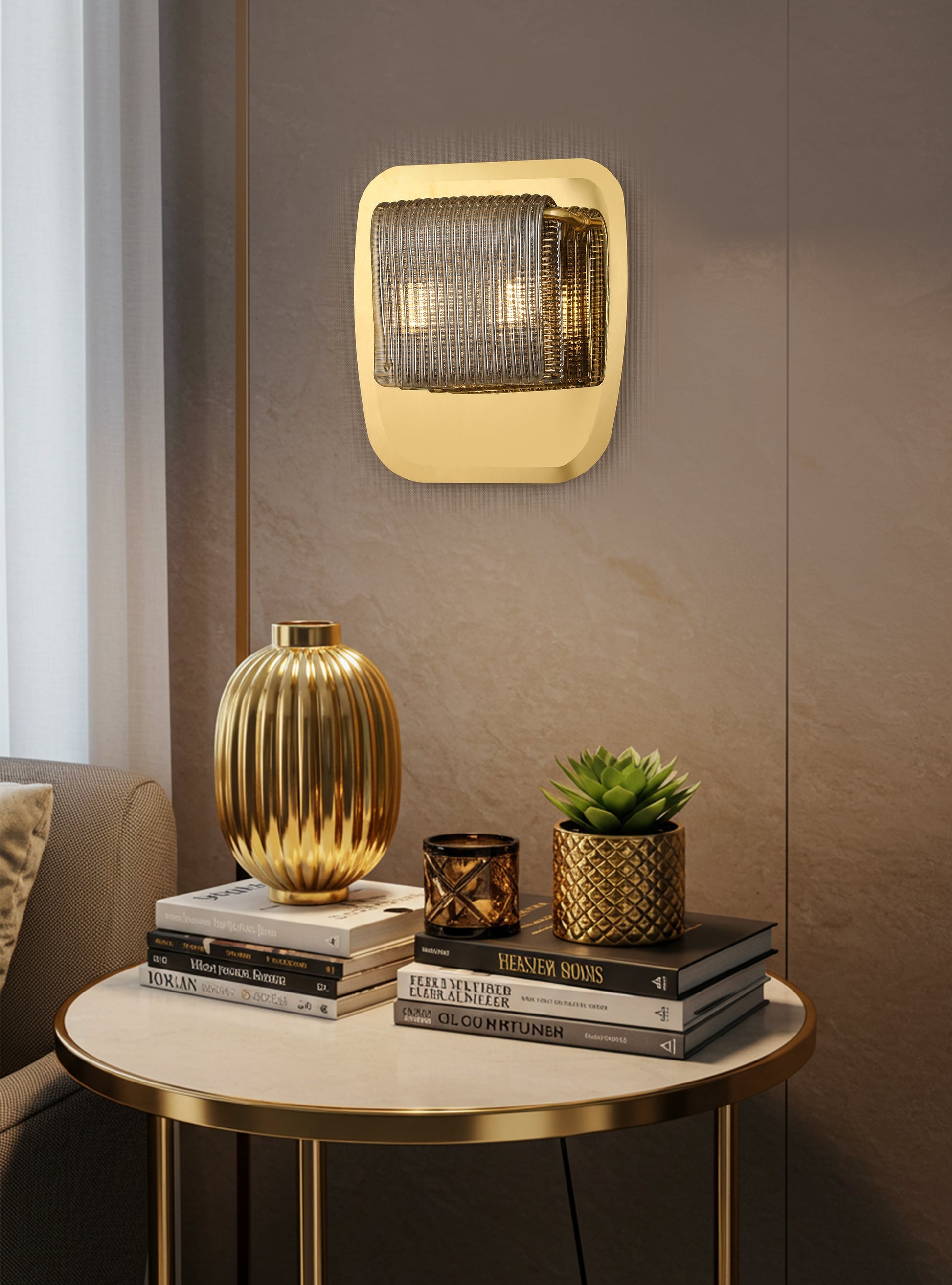 Daisy Kesik Füme Cam Aplik