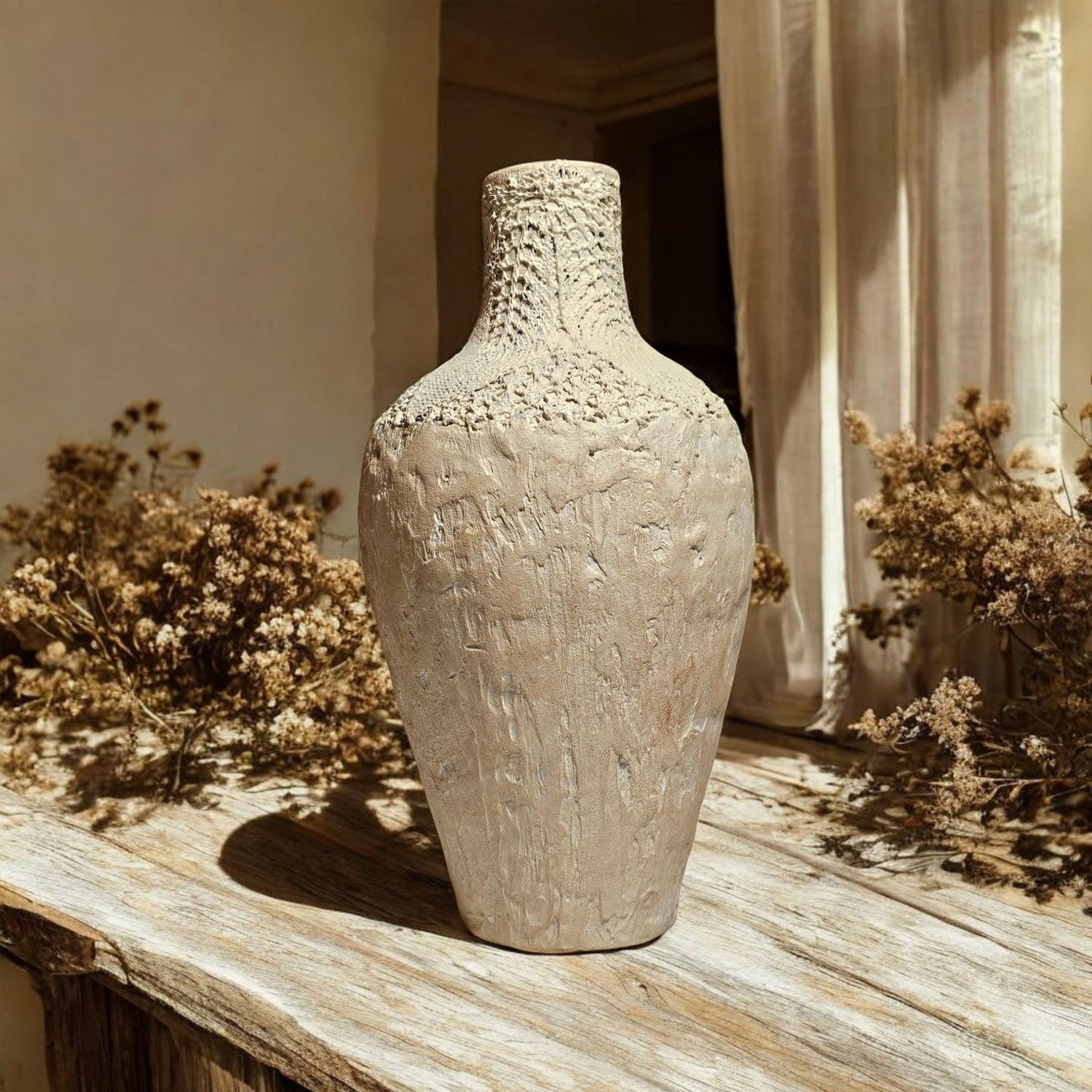 Dantel Vazo No2-Vazo-D&G Terracotta Studyo-NowShopFun