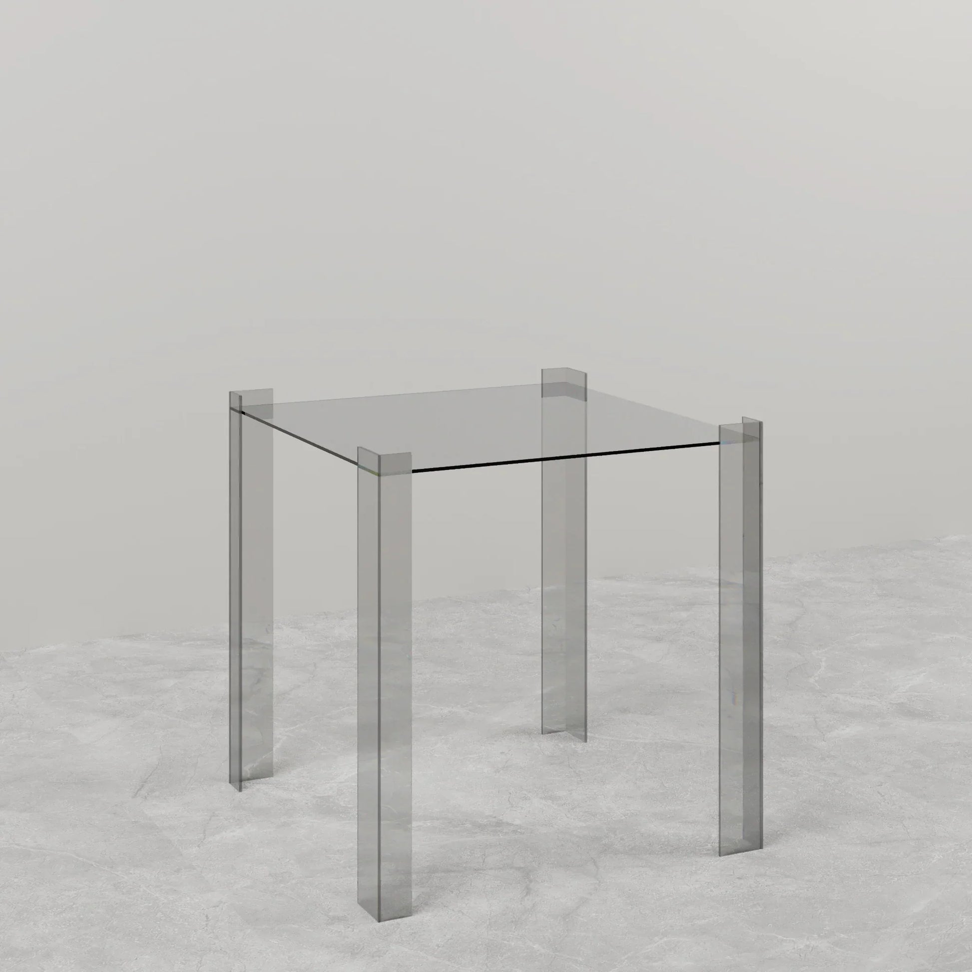 De Stijl Cam Yan Sehpa Büyük Transparan