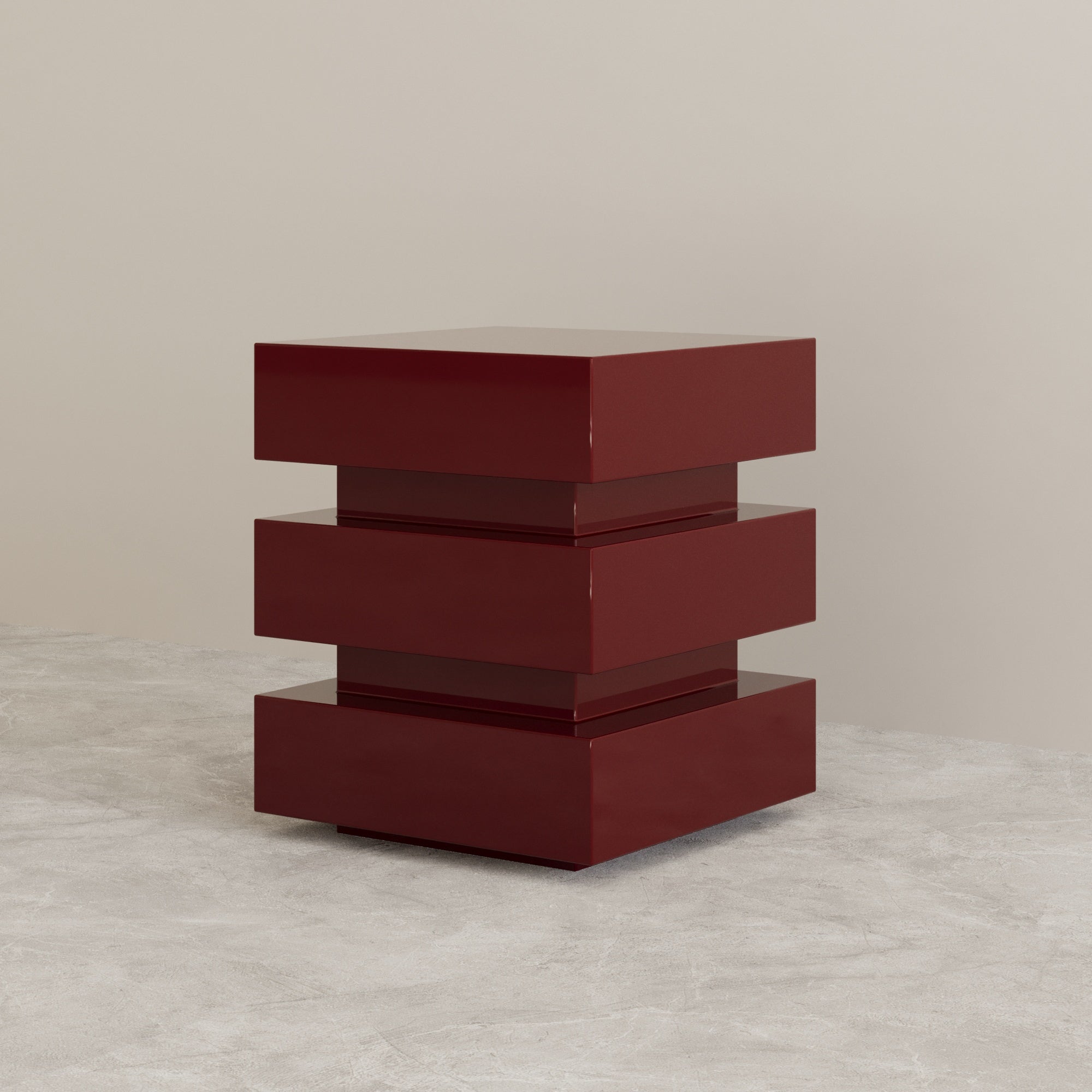 DE STIJL CUBIC SIDE TABLE - Large - Beige