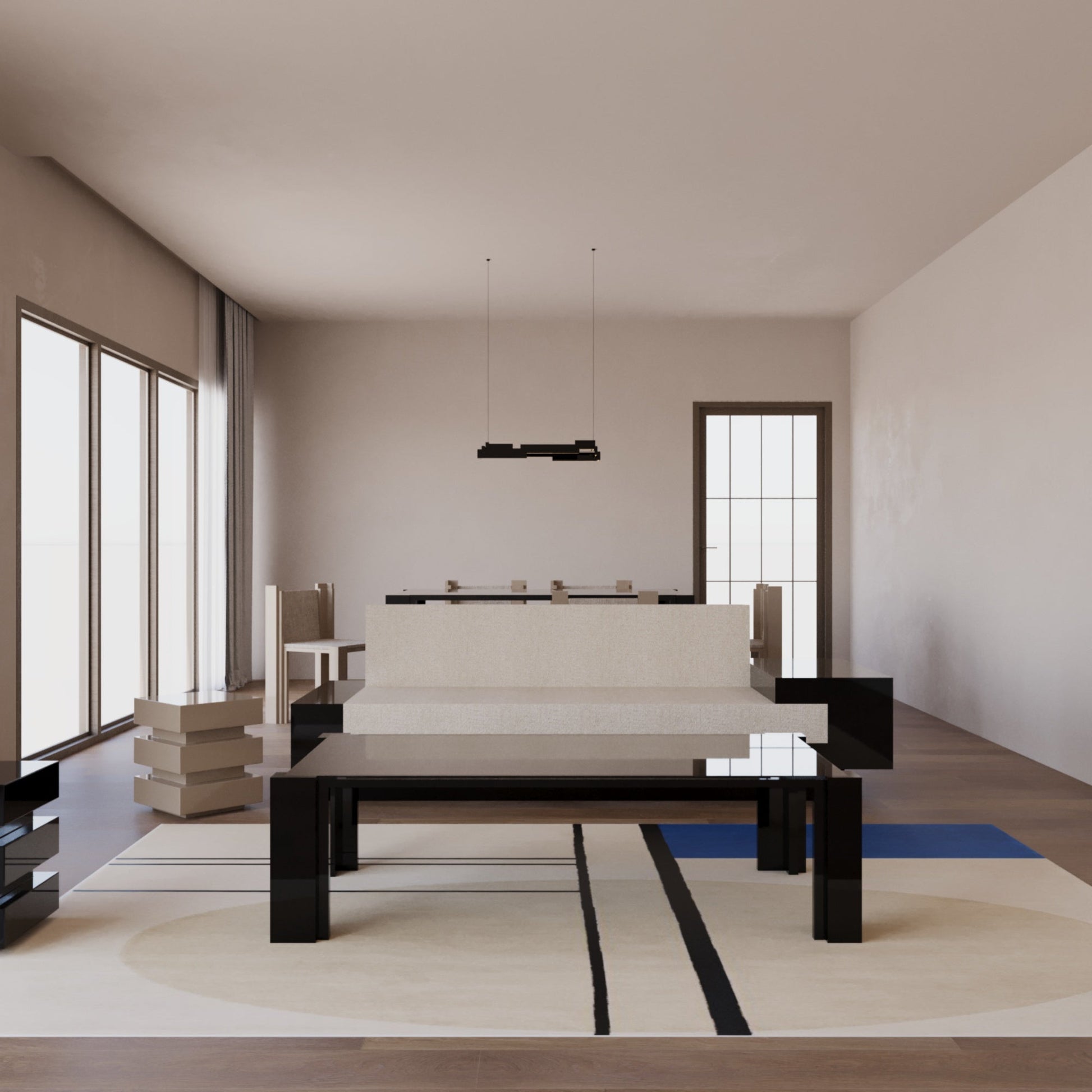 DE STIJL CUBIC SIDE TABLE - Large - Beige