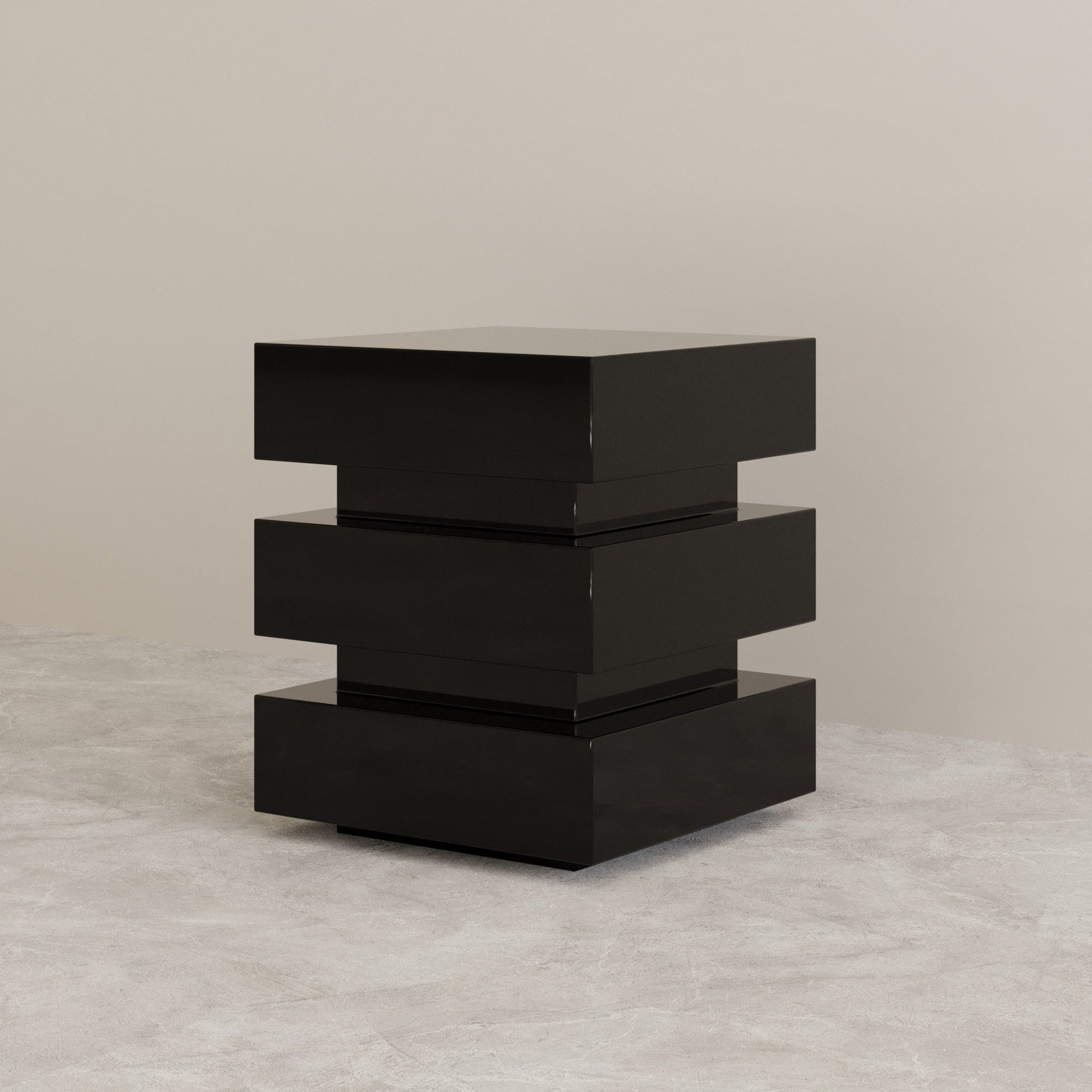 DE STIJL CUBIC SIDE TABLE - Medium - Dark Red