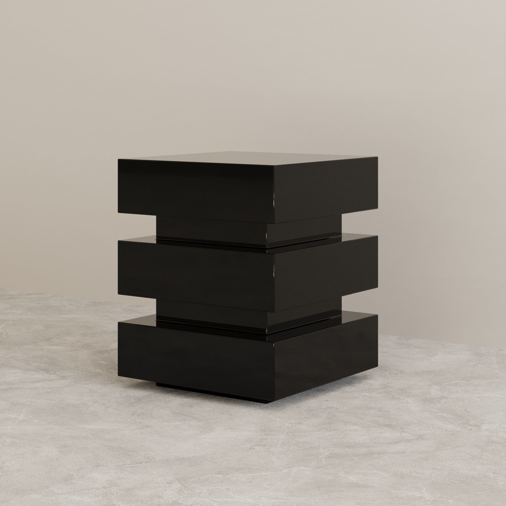 DE STIJL CUBIC SIDE TABLE - Medium - Dark Red