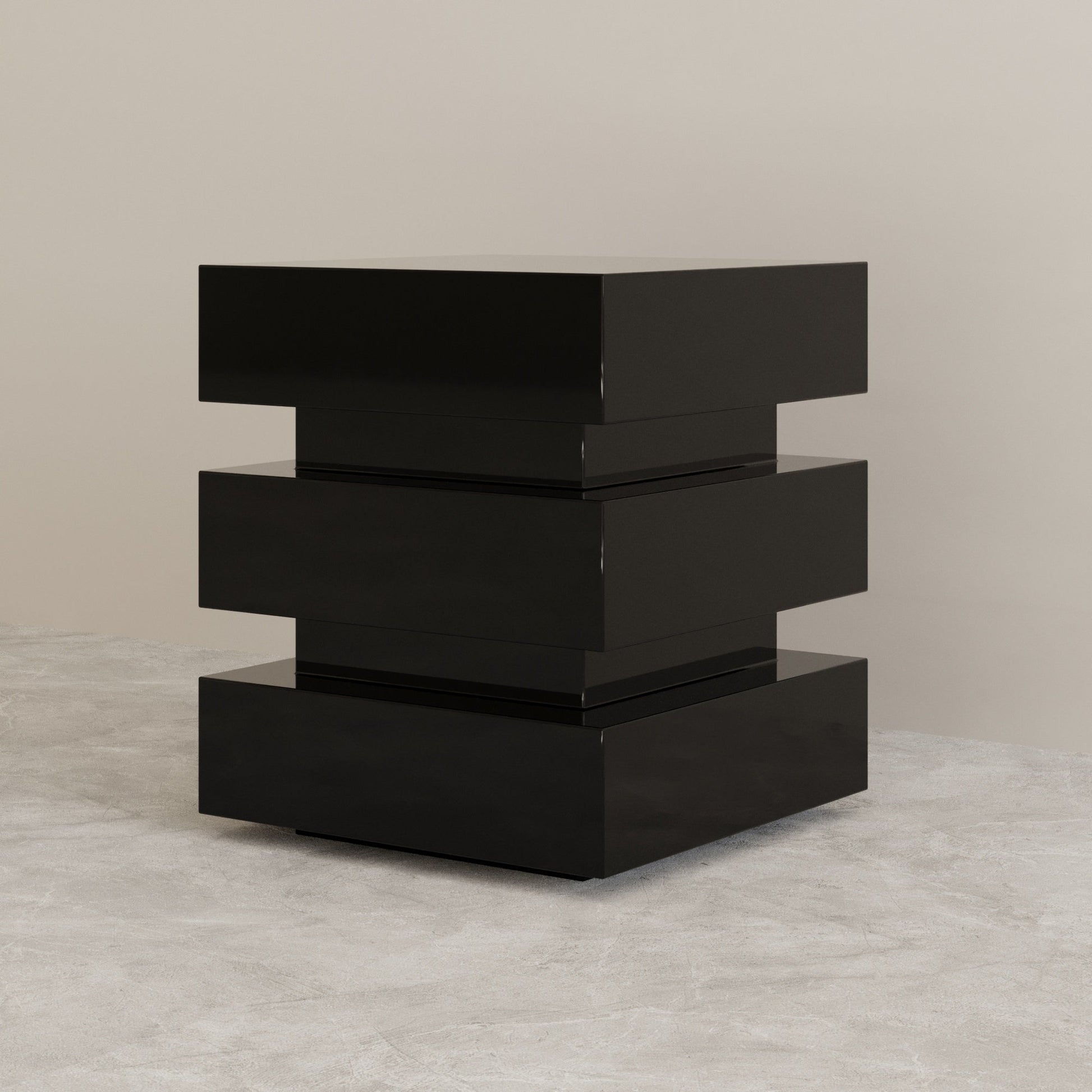 DE STIJL CUBIC SIDE TABLE - Medium - Dark Red